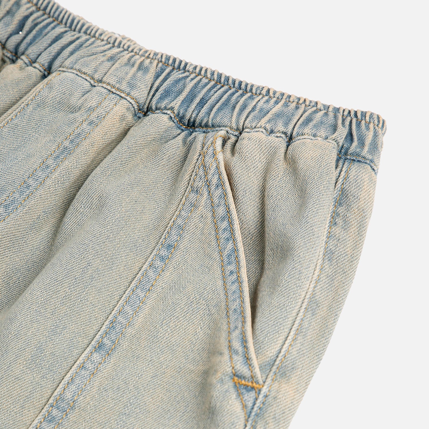 Kids Cotton Denim Pants - Square Bobo Choses - Image 6