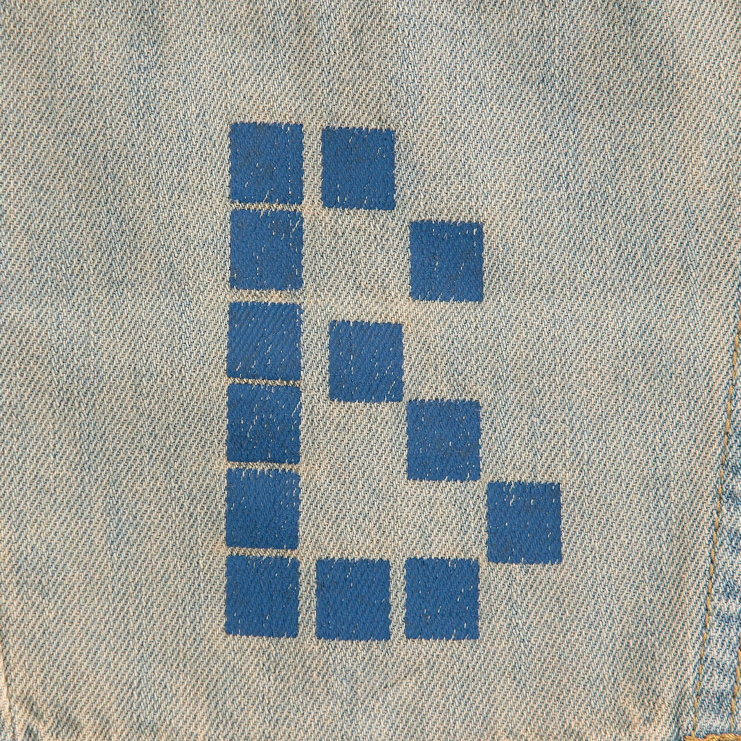 Kids Cotton Denim Pants - Square Bobo Choses - Image 7