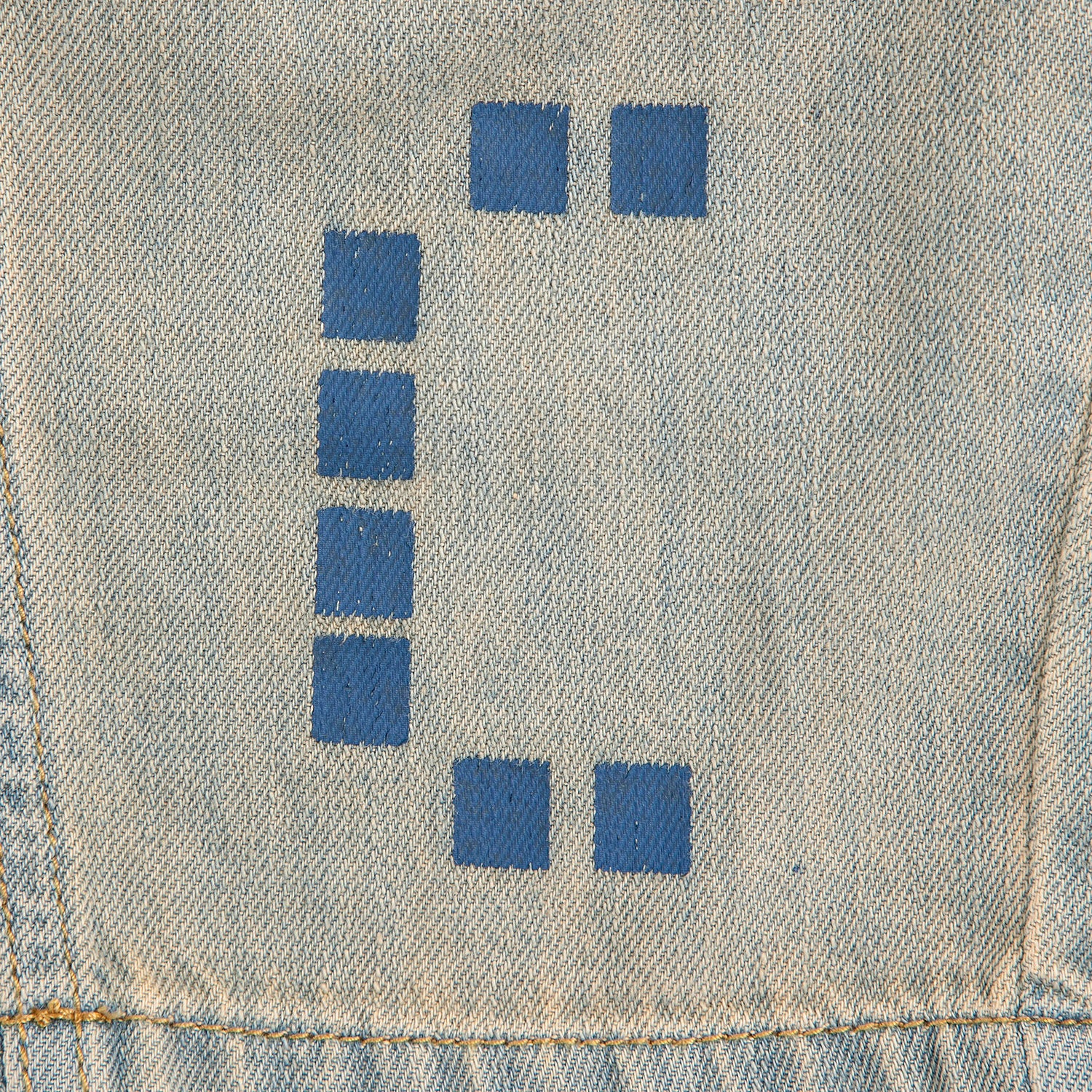 Kids Cotton Denim Pants - Square Bobo Choses - Image 8