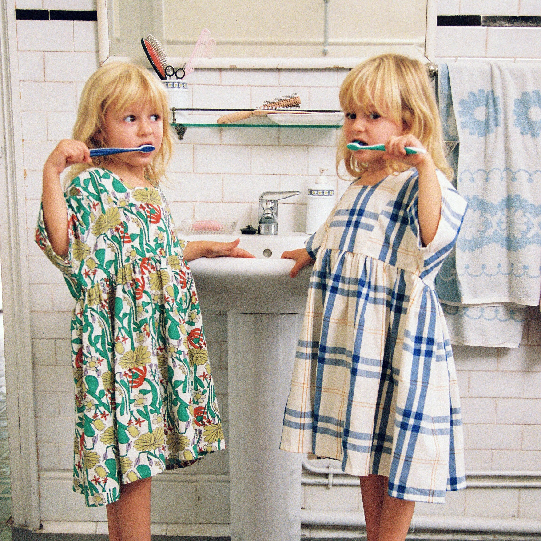 Kids Cotton Dress - Fun Tartan - Image 3
