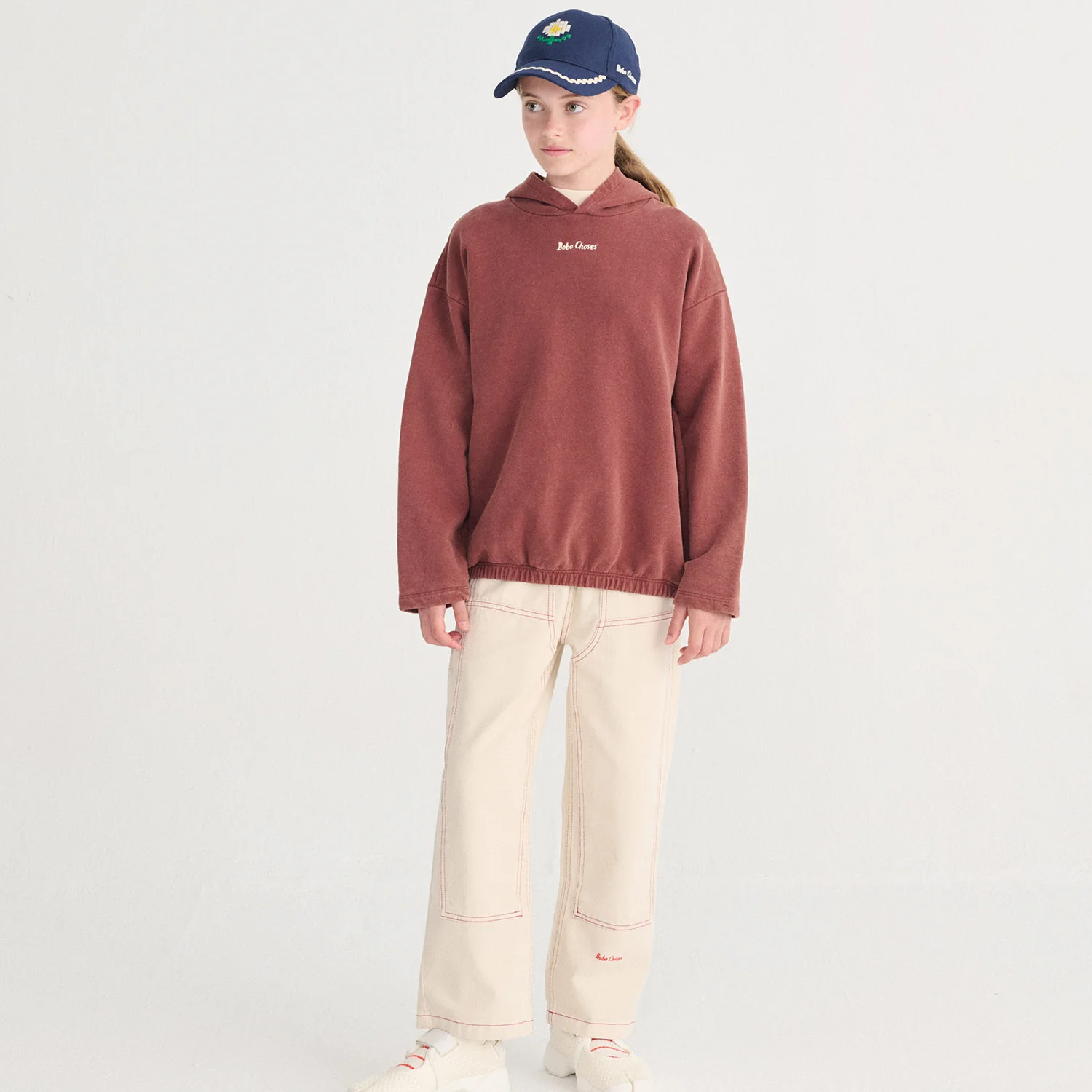 Kids Cotton Hoodies - Brown - Image 7