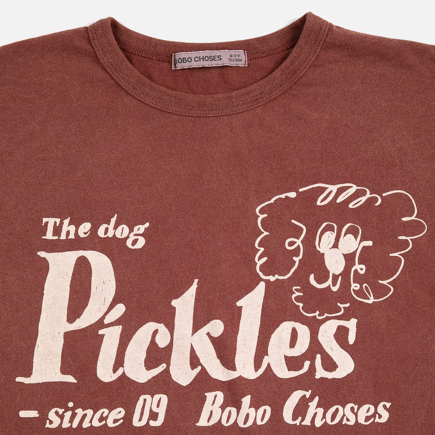 Kids Cotton T-Shirt - Brown Pickles the Dog - Image 5