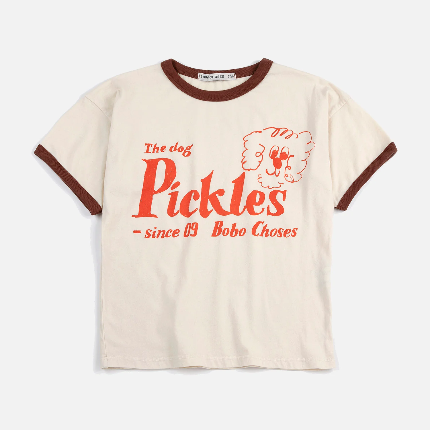 Kids Cotton T-Shirt - Natural Pickles the Dog - Image 2