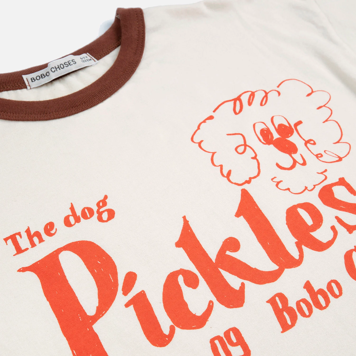 Kids Cotton T-Shirt - Natural Pickles the Dog - Image 4