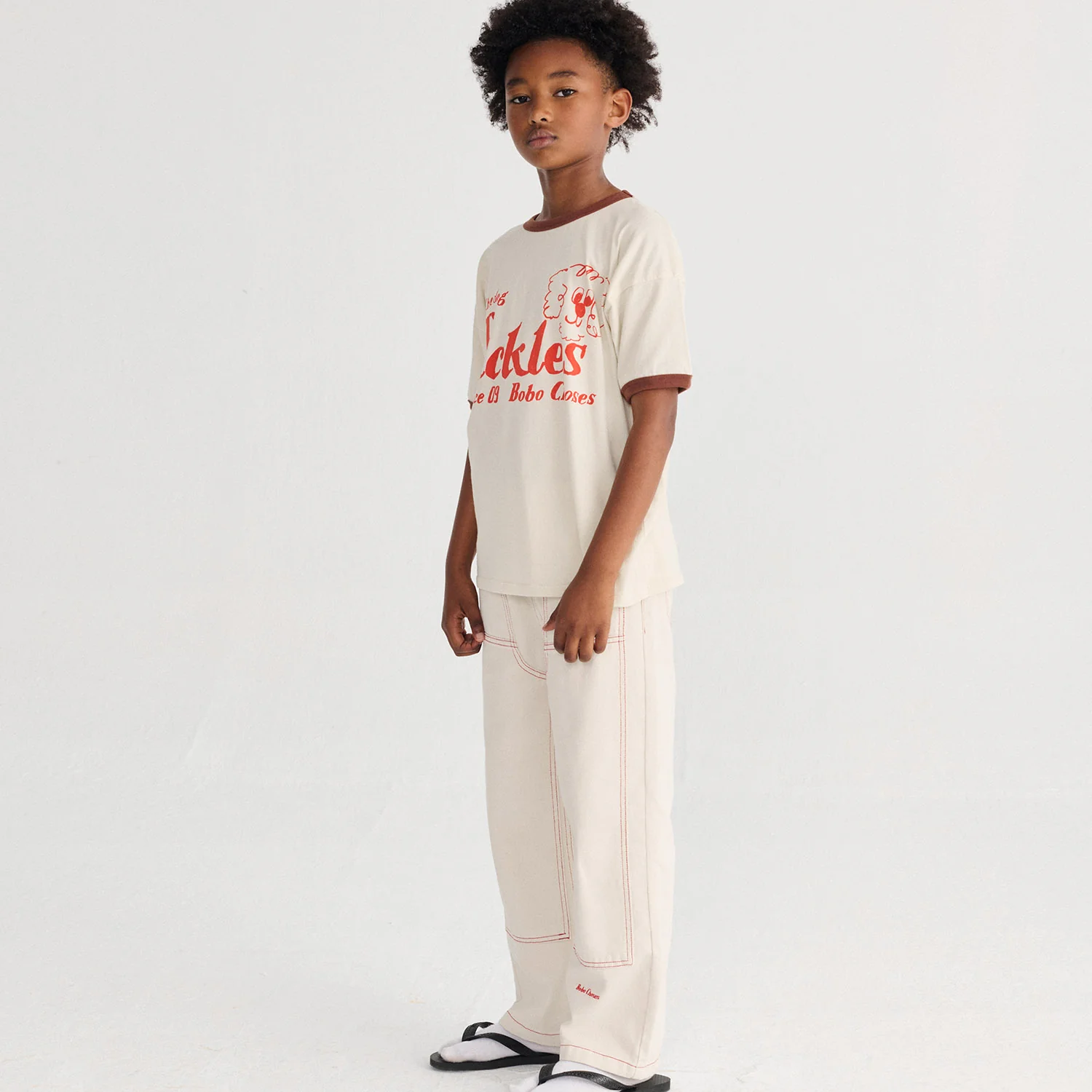 Kids Cotton T-Shirt - Natural Pickles the Dog - Image 5