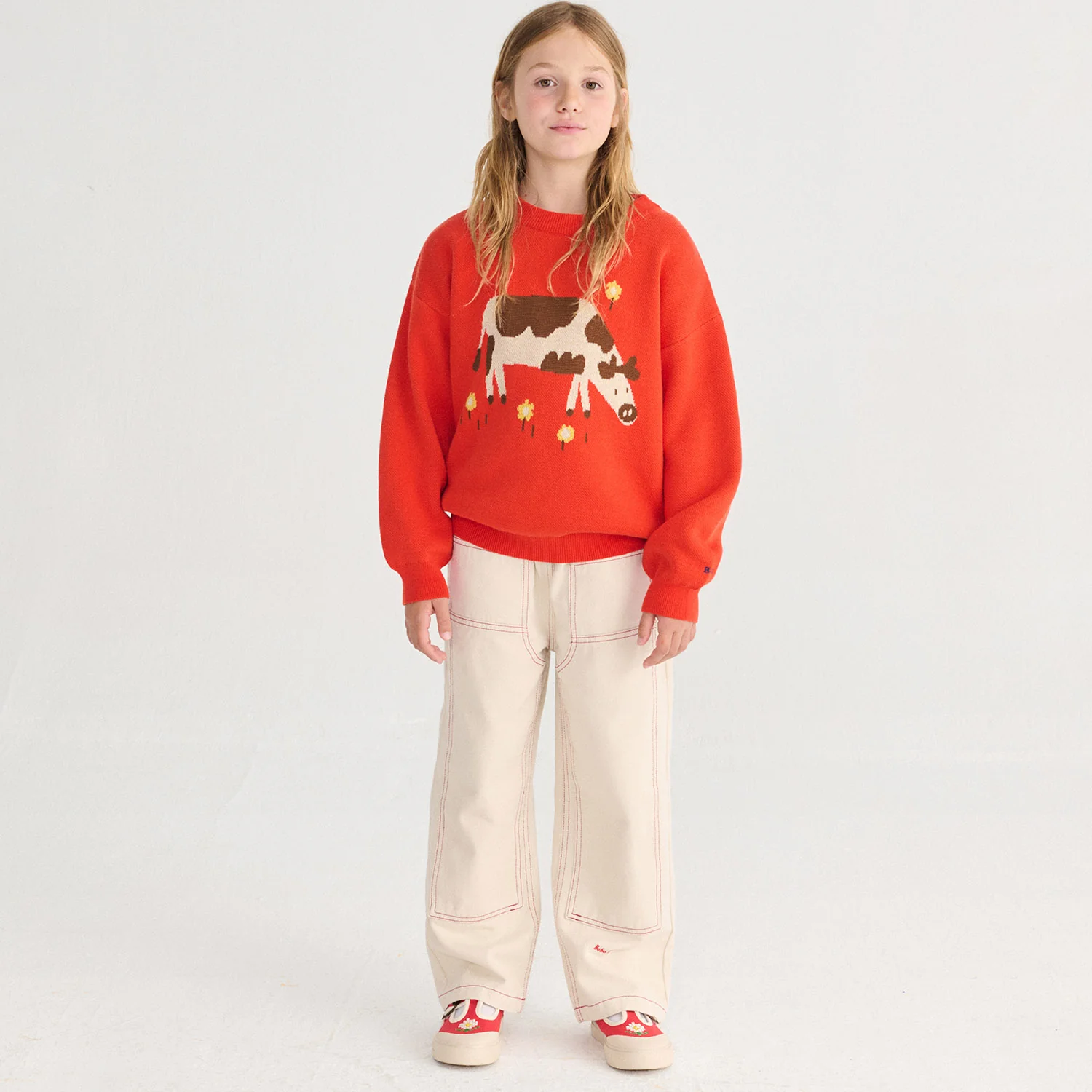 Kids Cotton Twill Pants - Natural - Image 4
