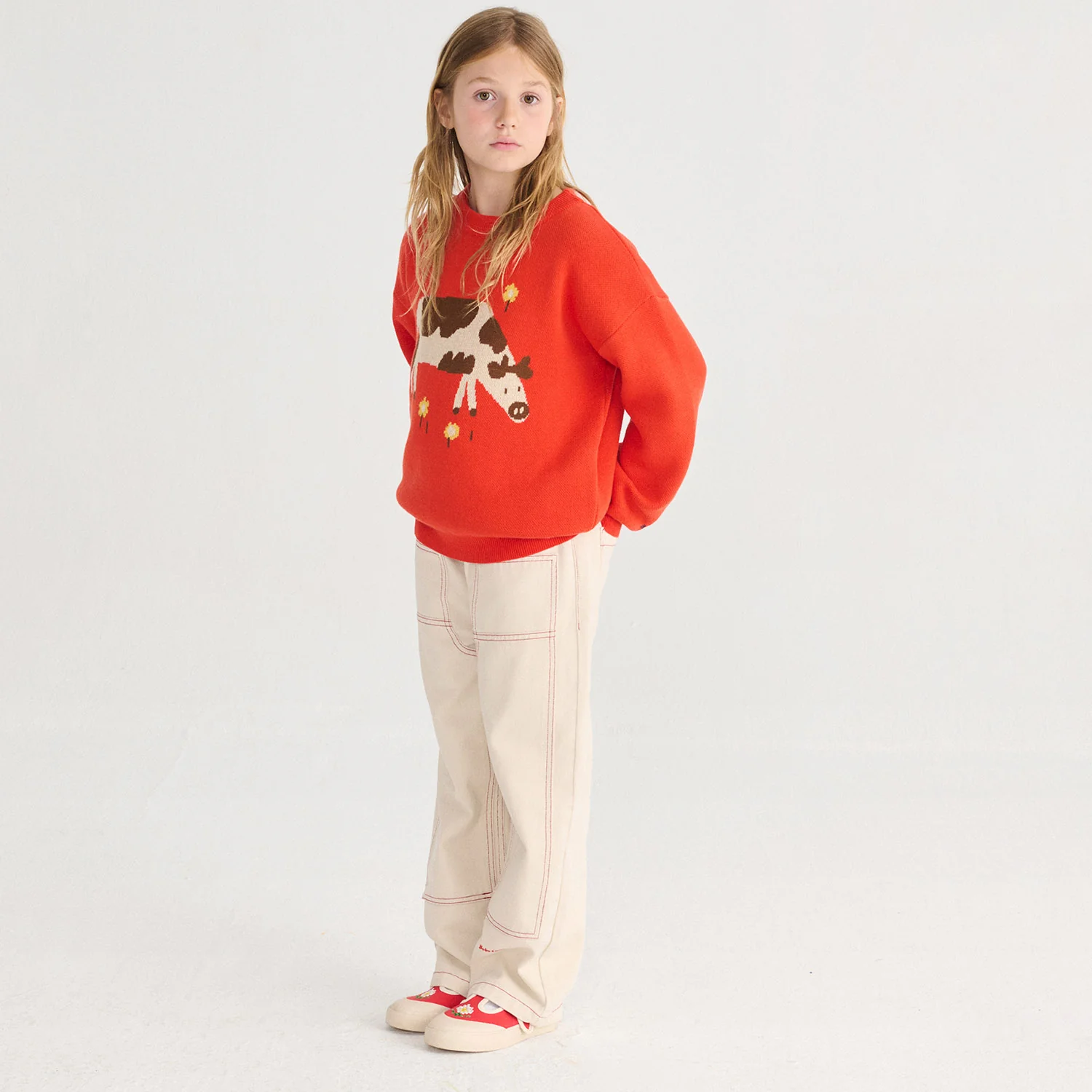 Kids Cotton Twill Pants - Natural - Image 6