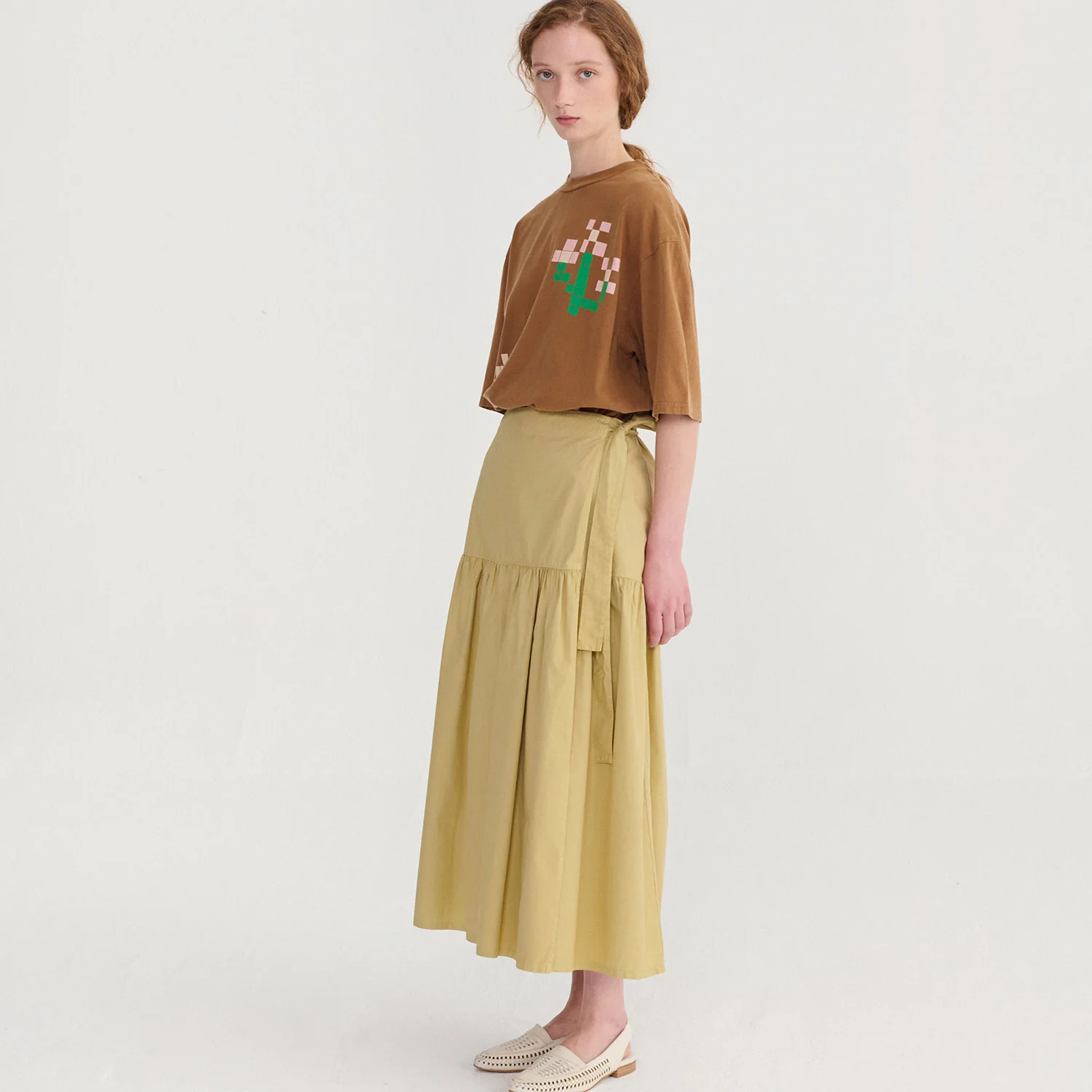 Women's Cotton Oversize T-Shirt - Pixel Flowers - Image 5