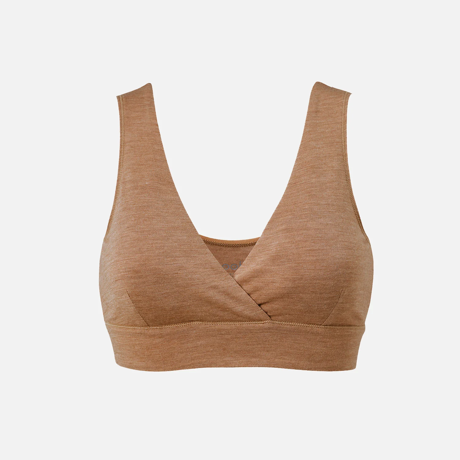 Women's Merino Wool Maternity Go-To Bra - Brown Melange - Image 3
