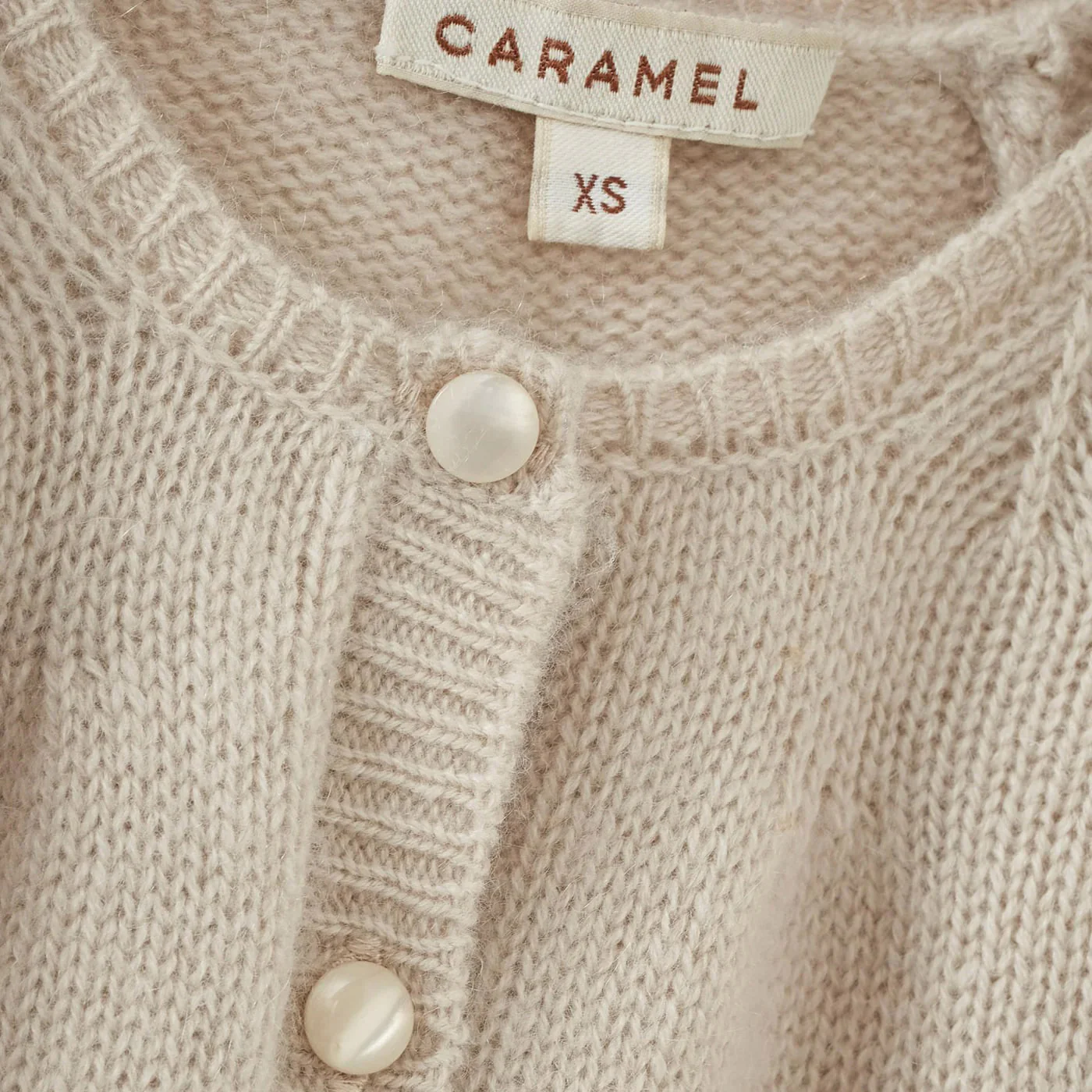 Baby Cashmere Rosa Cardigan - Ecru - Image 3