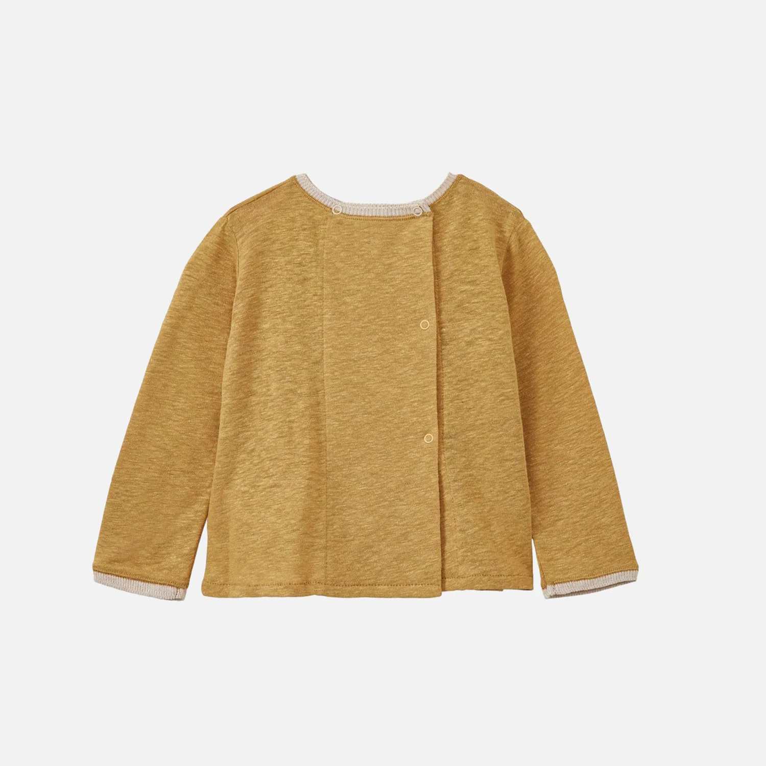 Baby Linen Knit Barnes Set - Ochre - Image 3