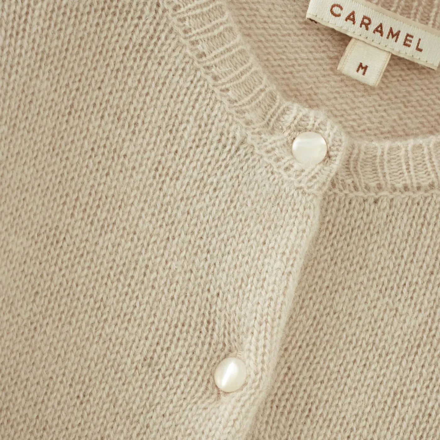 Kids Cashmere Rosa Cardigan - Ecru - Image 3