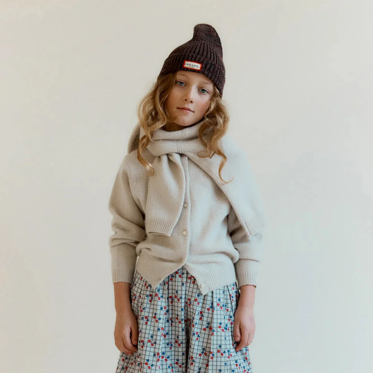 Kids Cashmere Rosa Cardigan - Ecru - Image 5