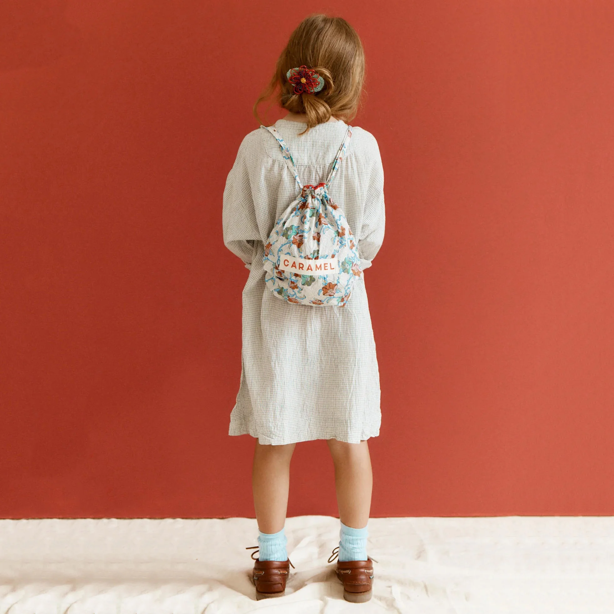 Kids Handloomed Cotton Yew Dress - Black Micro Check - Image 5
