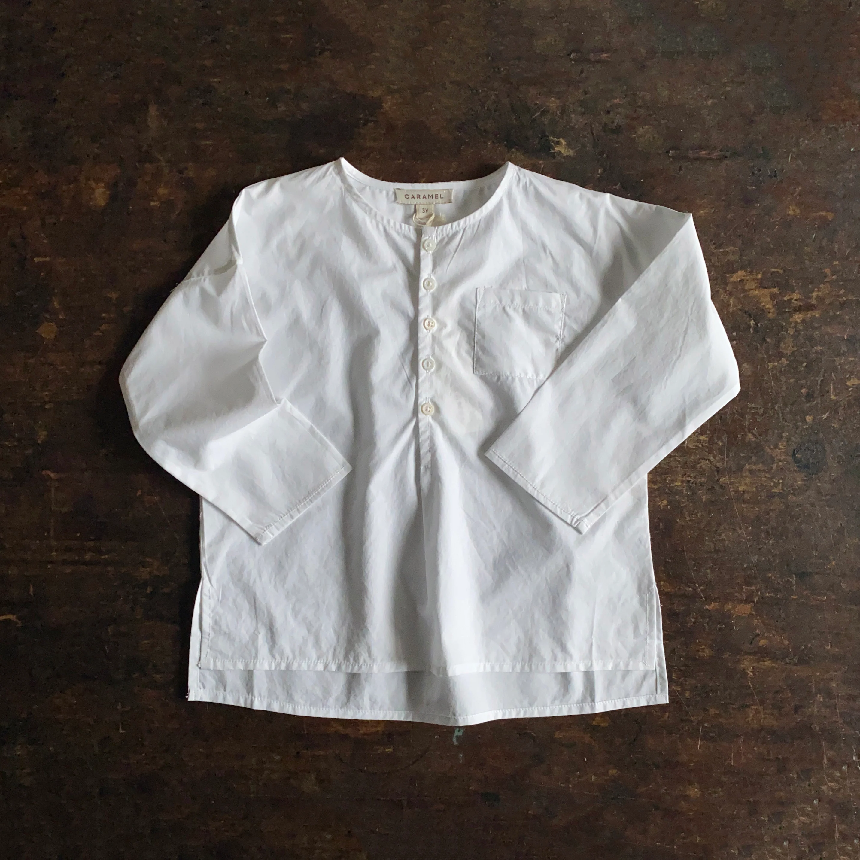 Kids Lightweight Cotton Poplin Dragonet Shirt - White