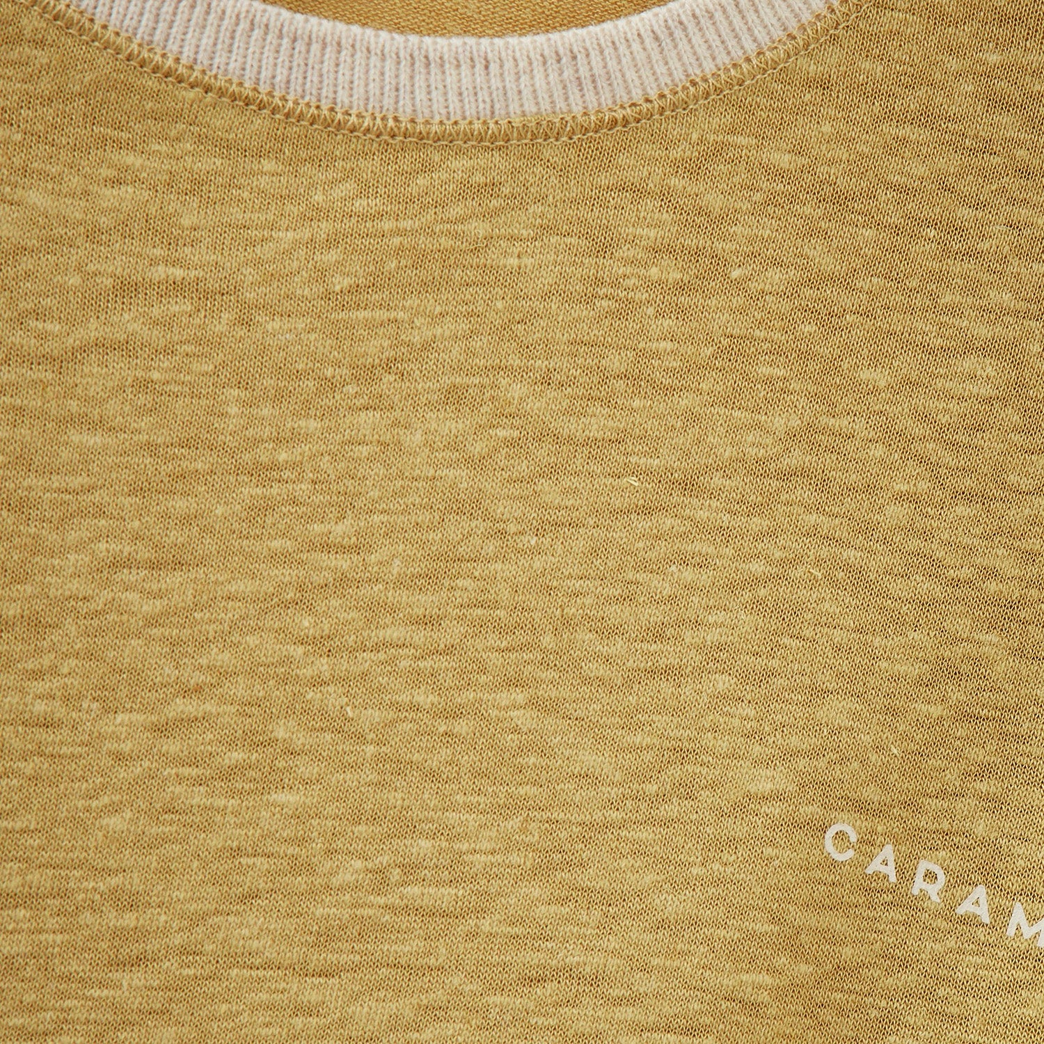 Kids Linen Knit Bude Top - Ochre - Image 2