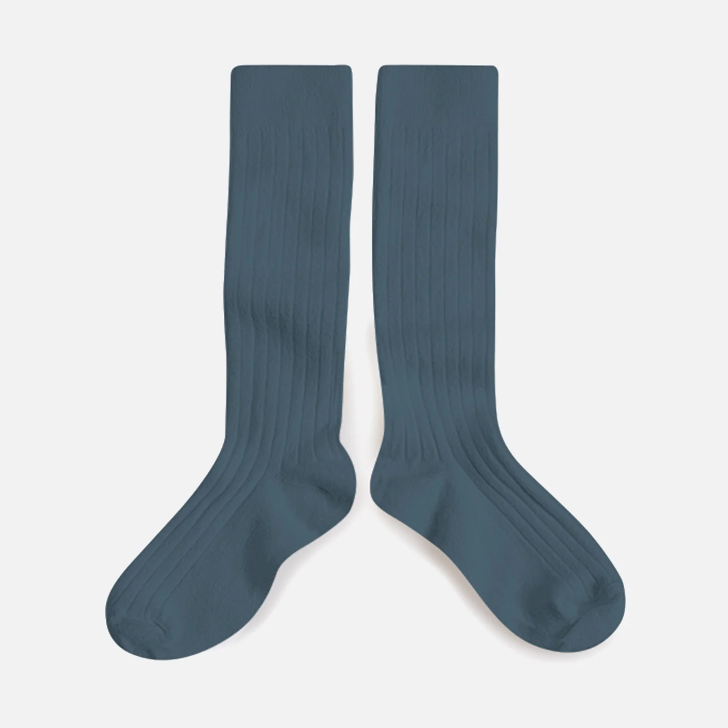 Adults Cotton Knee Socks - Ash Blue