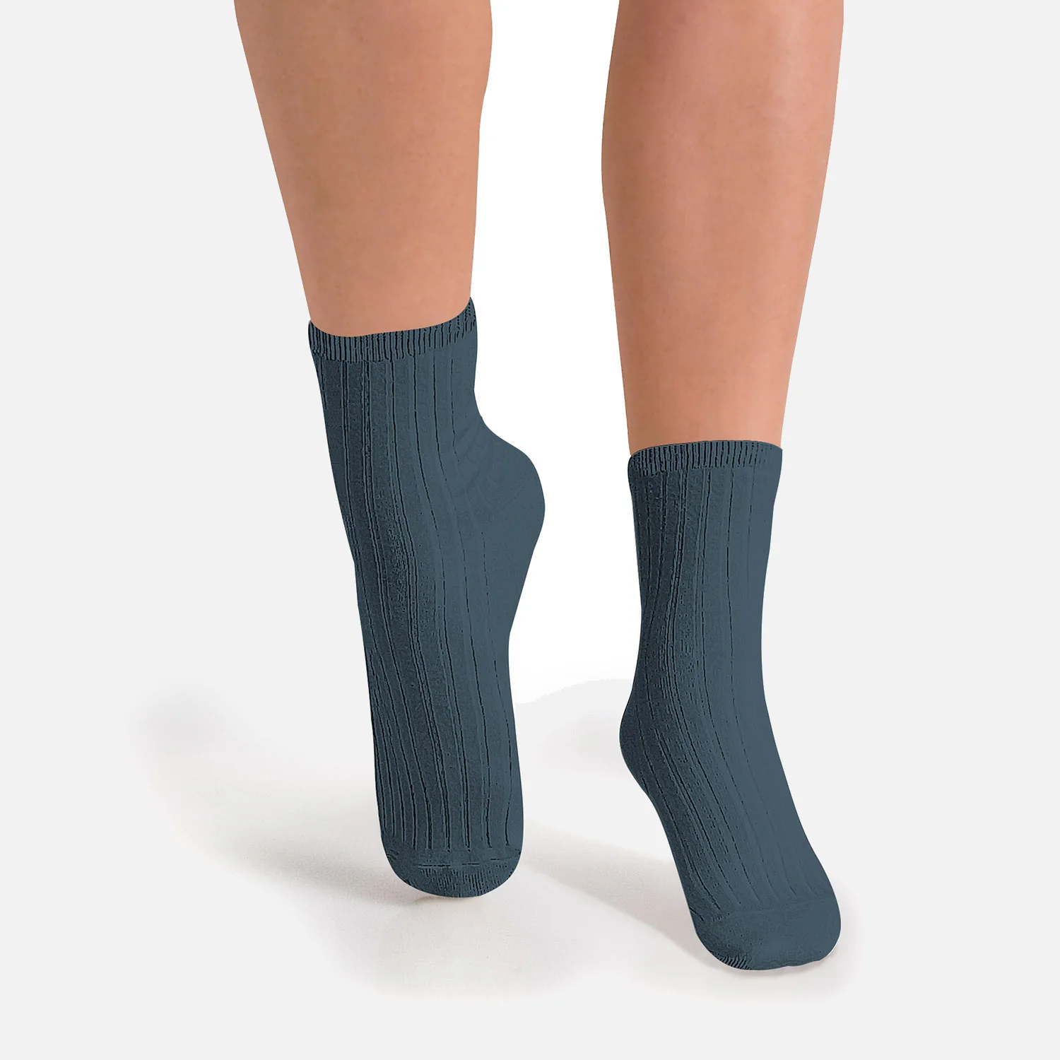 Adults Cotton Short Socks - Ash Blue - Image 2