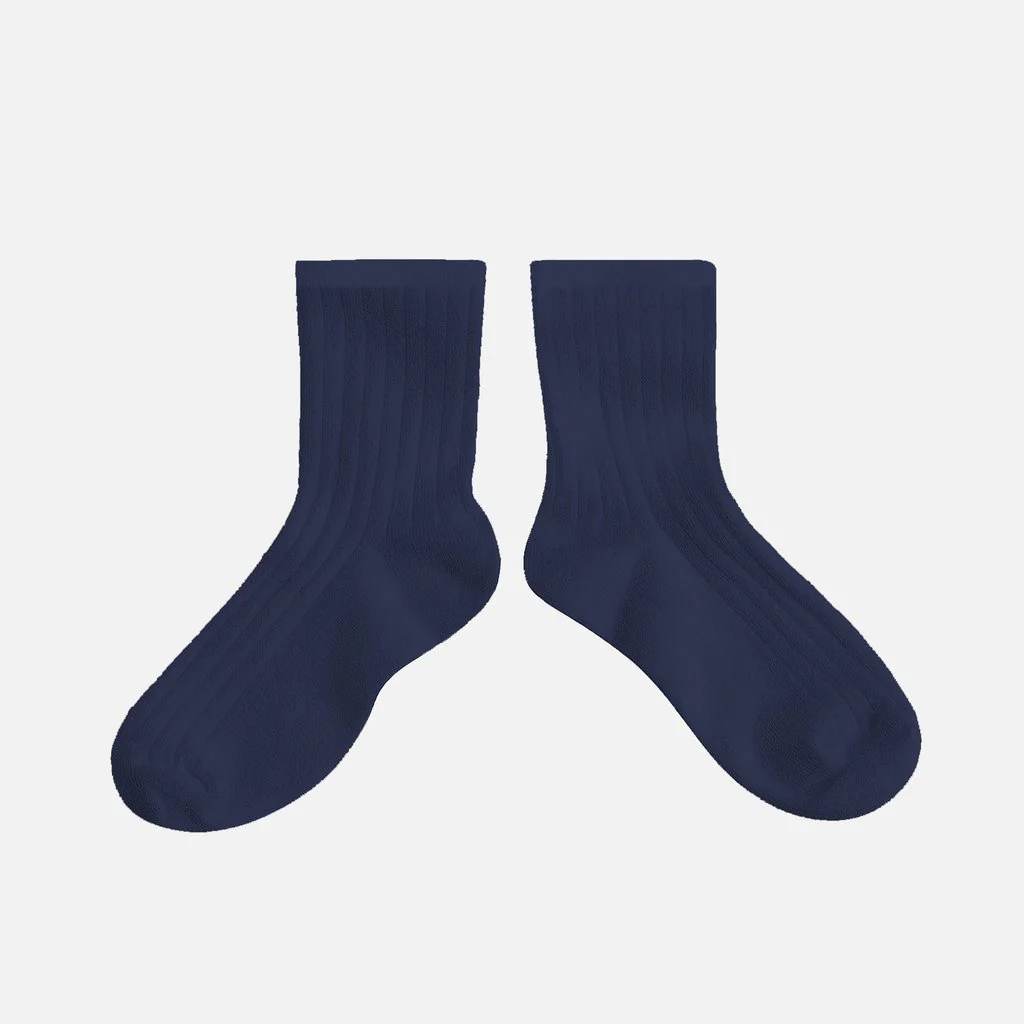 Adults Cotton Short Socks - Navy - Image 2