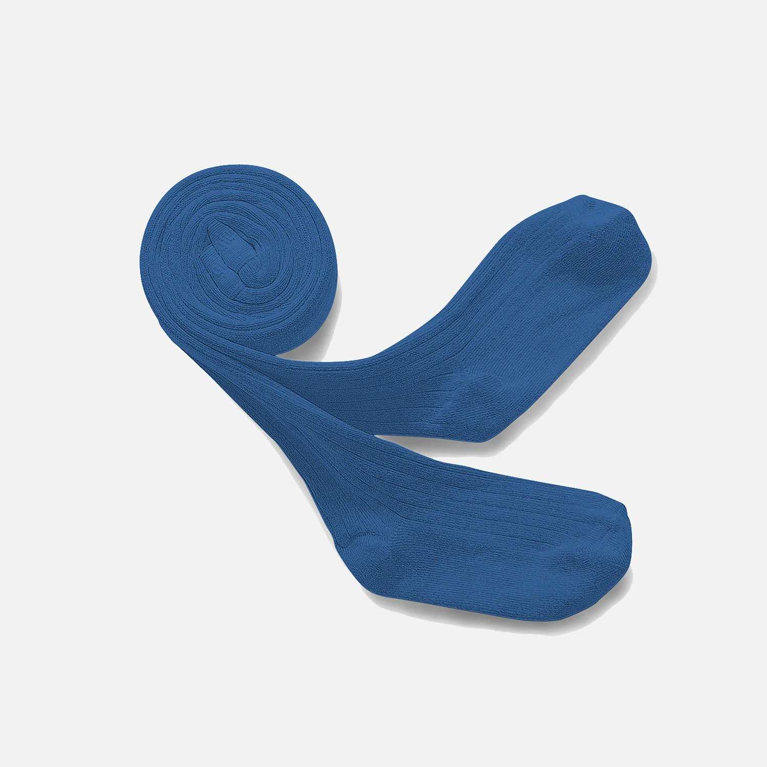 Baby & Kids Cotton Rib Tights - Blue Sapphire - Image 2