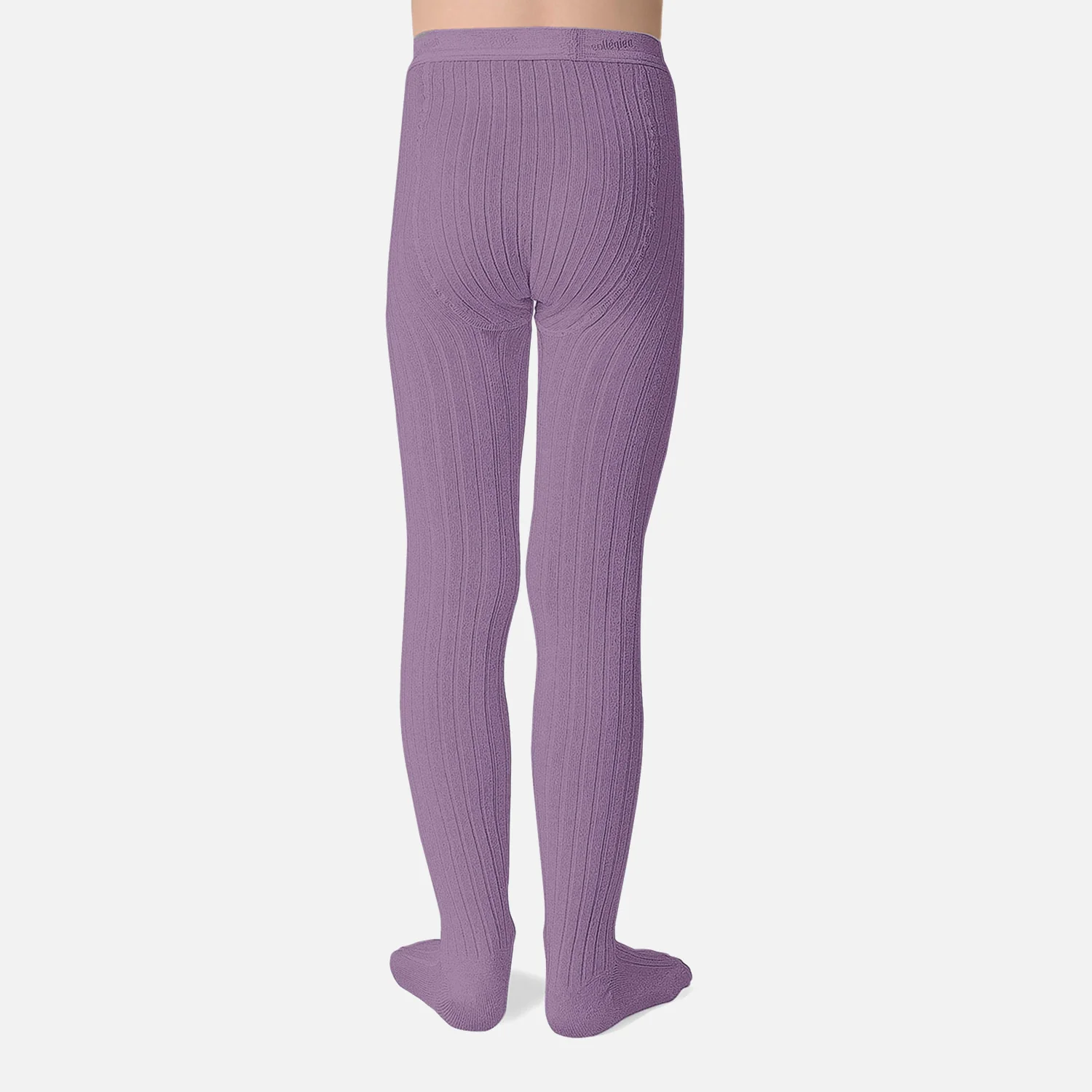 Baby & Kids Cotton Rib Tights - Japanese Wisteria - Image 3