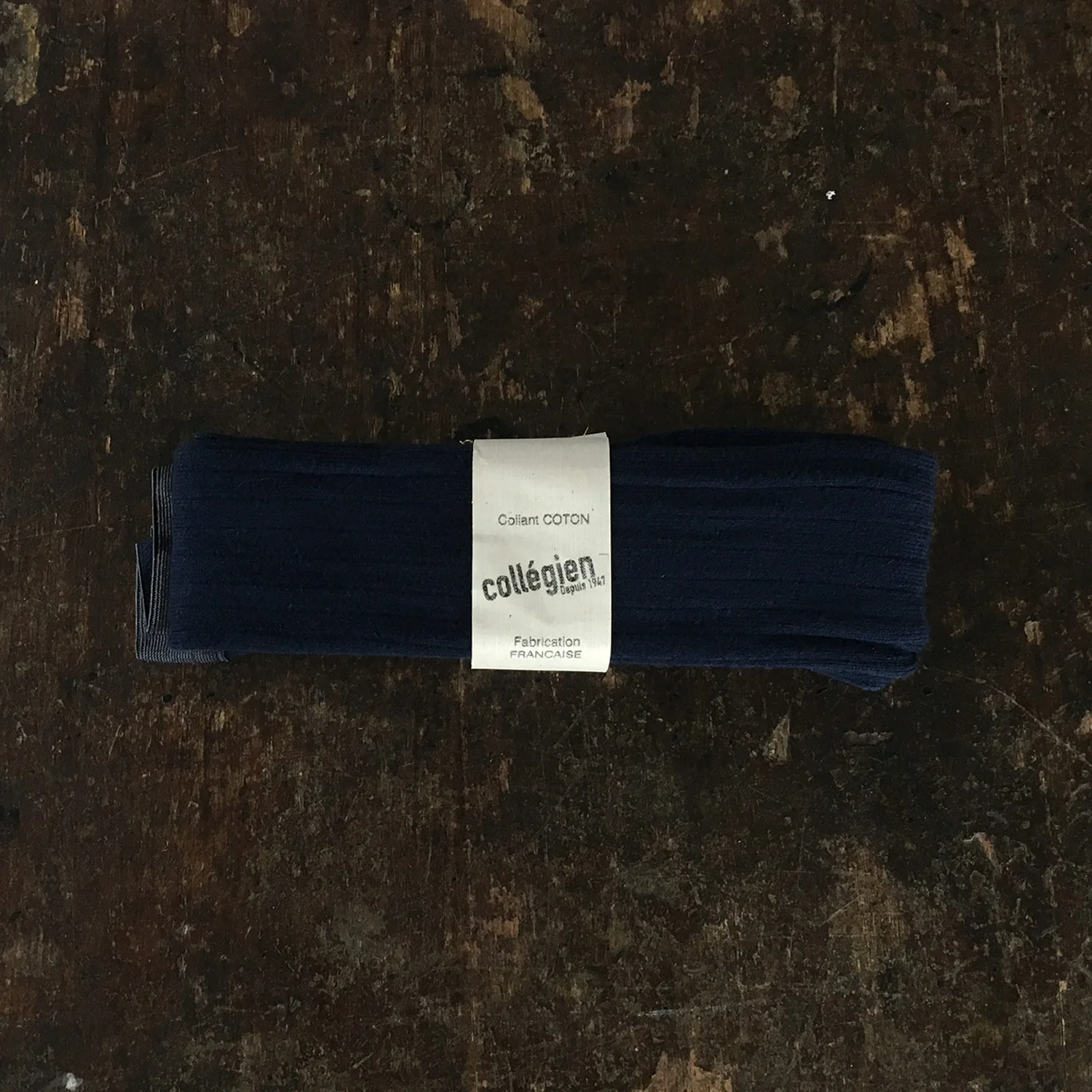 Baby & Kids Cotton Rib Tights - Navy - Image 3