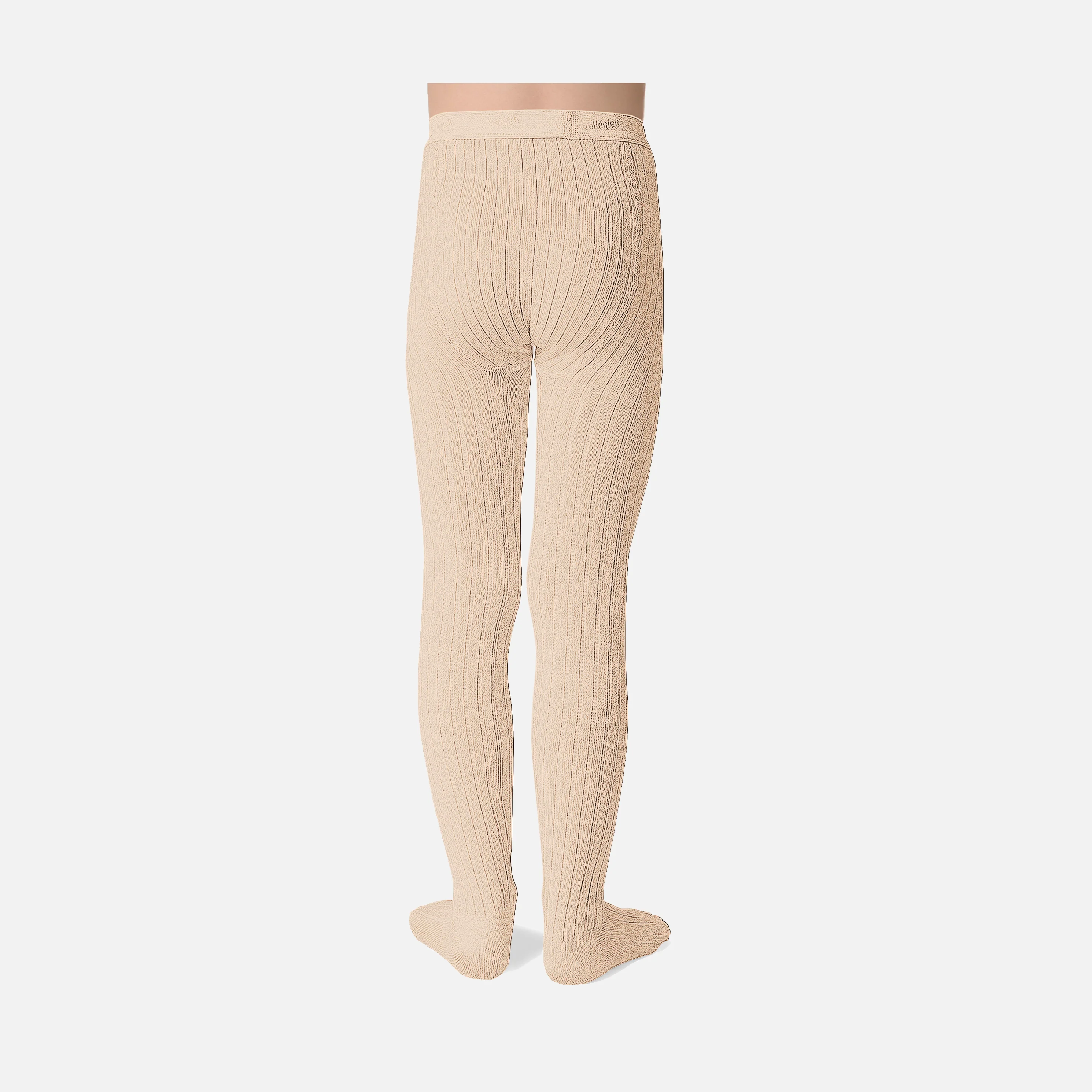 Baby & Kids Cotton Rib Tights - Sable - Image 3