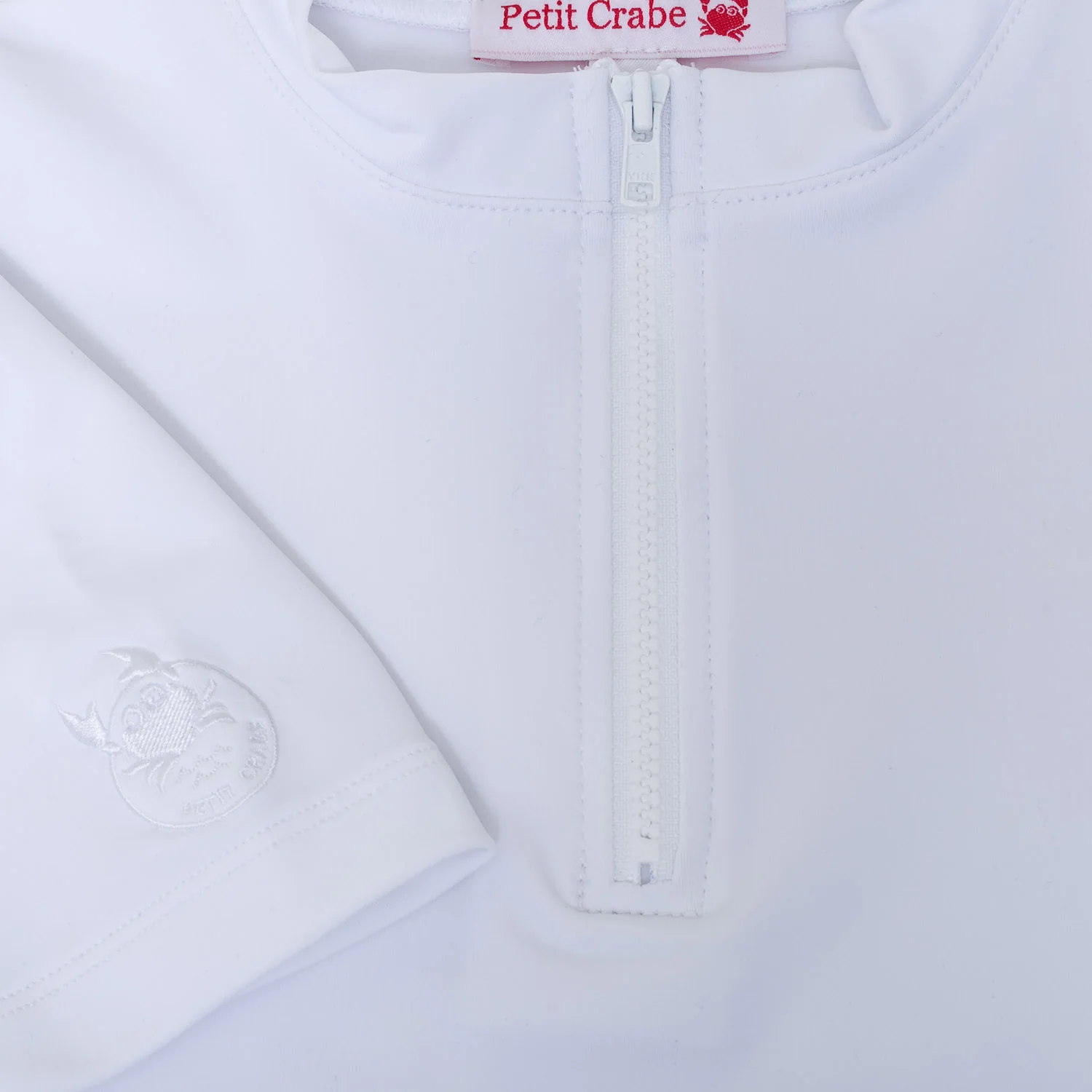 Kids Max UV Half Zip Swim Shirt - White - Image 7