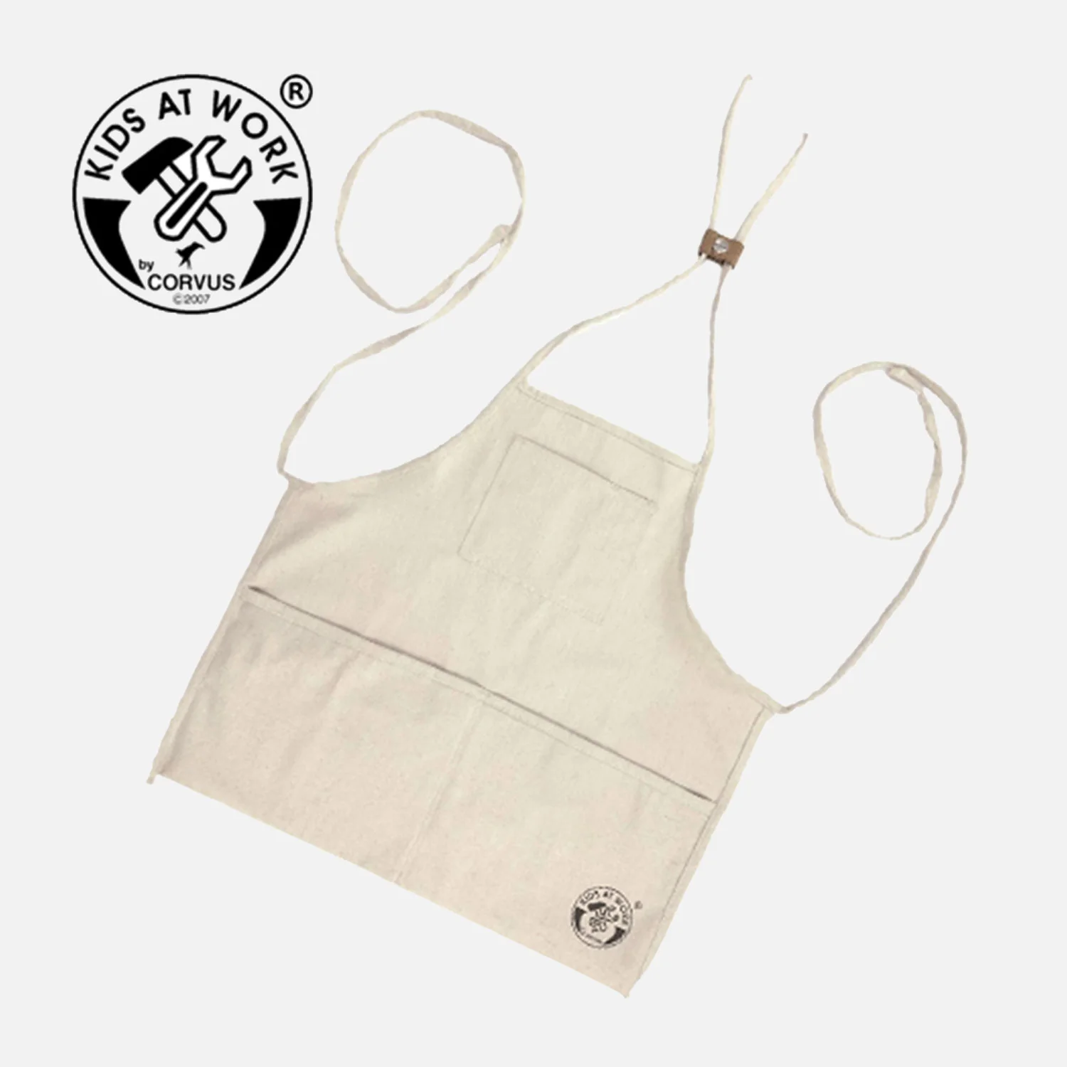 Kids Cotton Apron - Natural