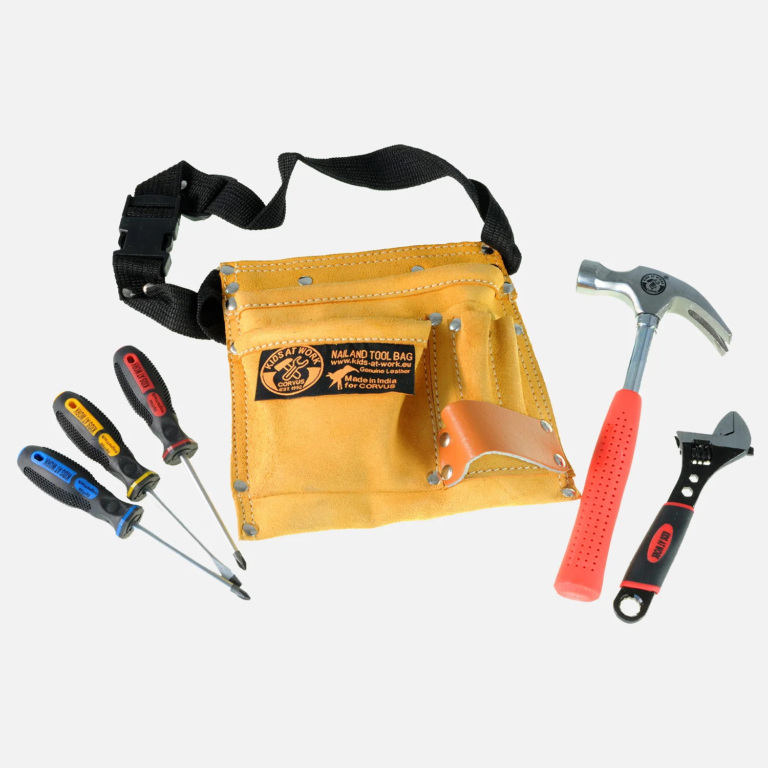 Tool Belt Kit with Screwdrivers & Wrench - Set of 7 - Image 2