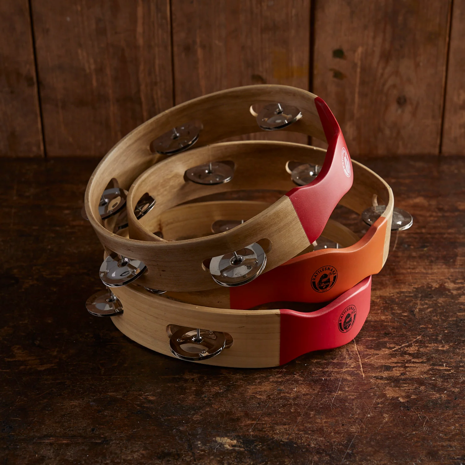 Wooden 5 Bell Tambourine - Image 2