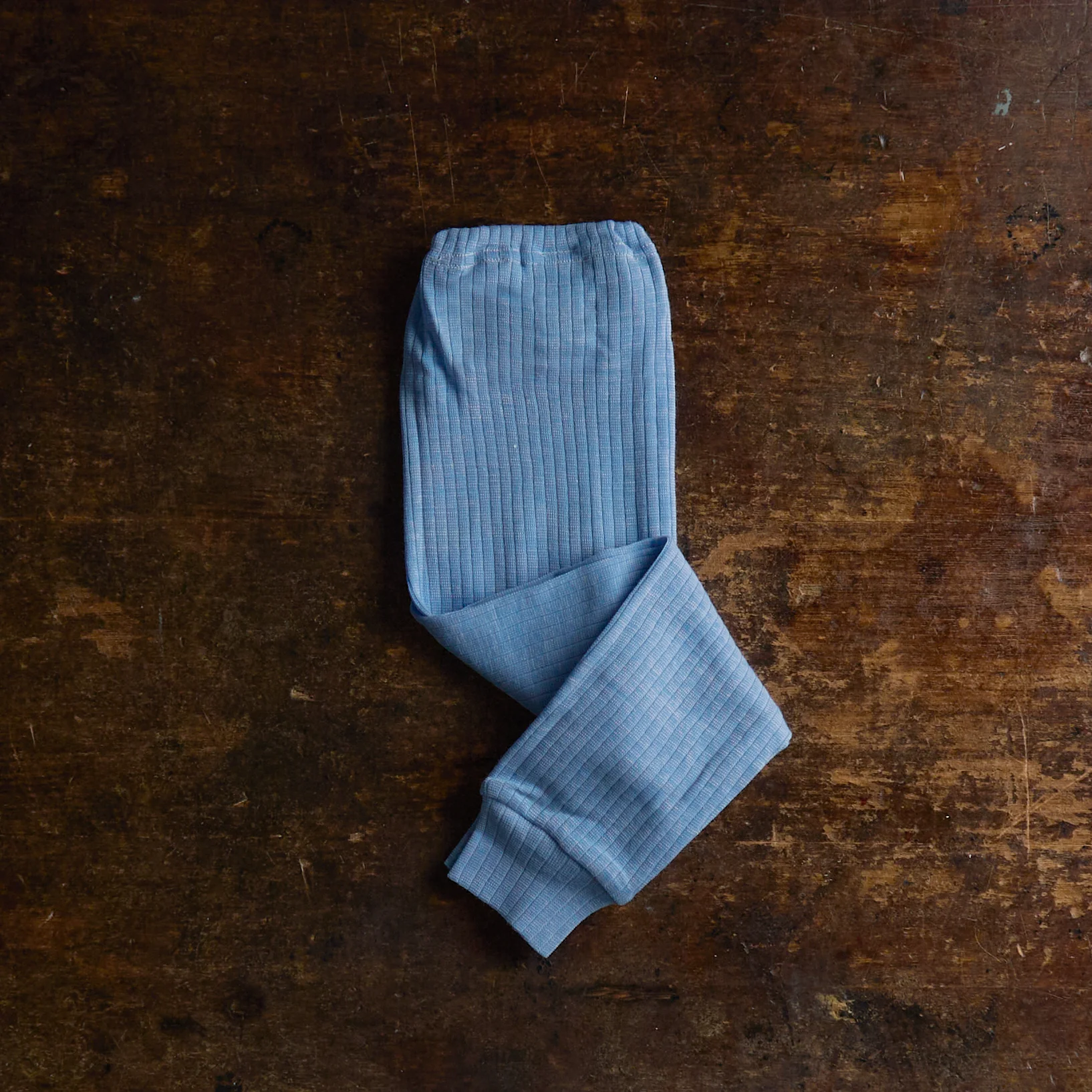 Baby & Kids Merino Wool/Cotton/Silk Leggings - Blue