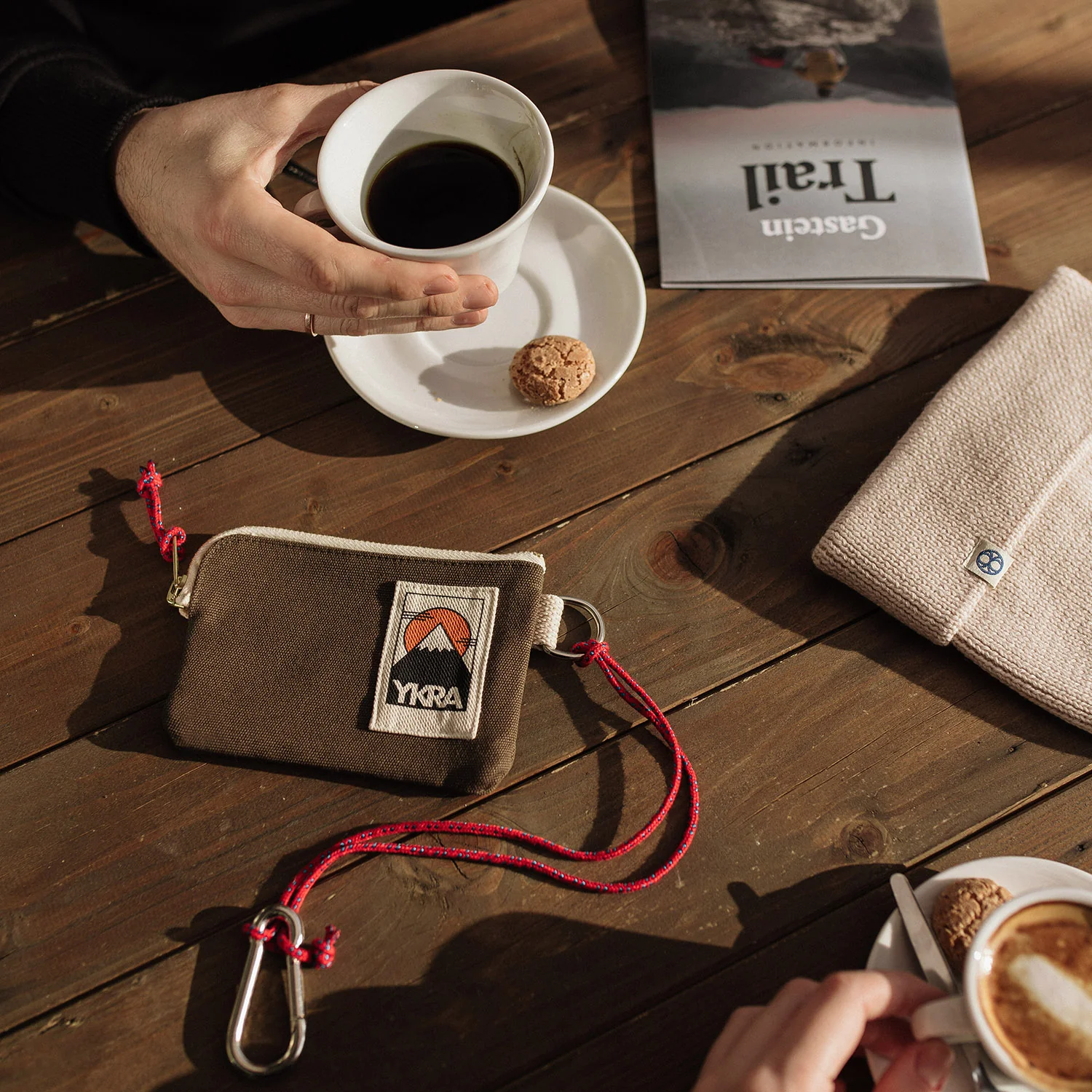 Cotton Canvas Mini Wallet - Khaki