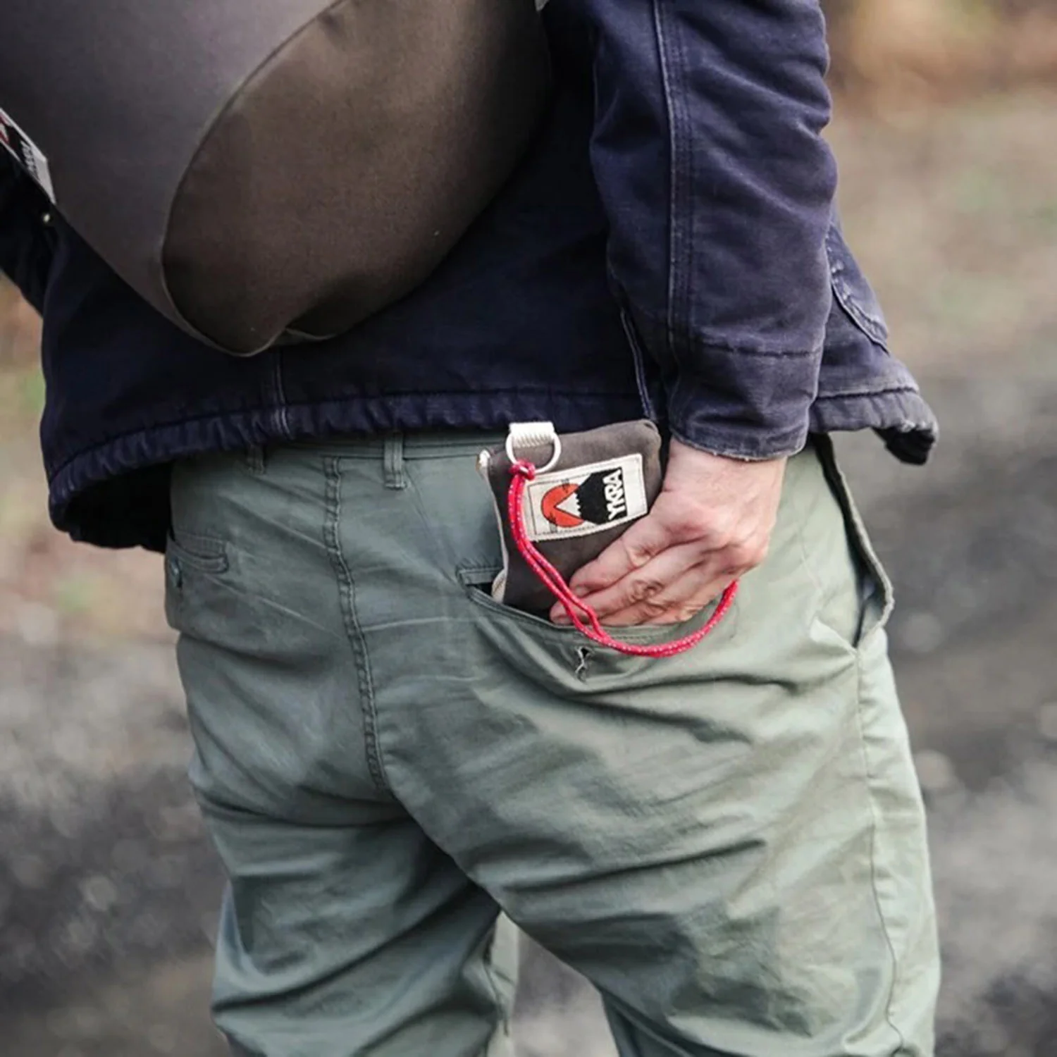 Cotton Canvas Mini Wallet - Khaki - Image 3