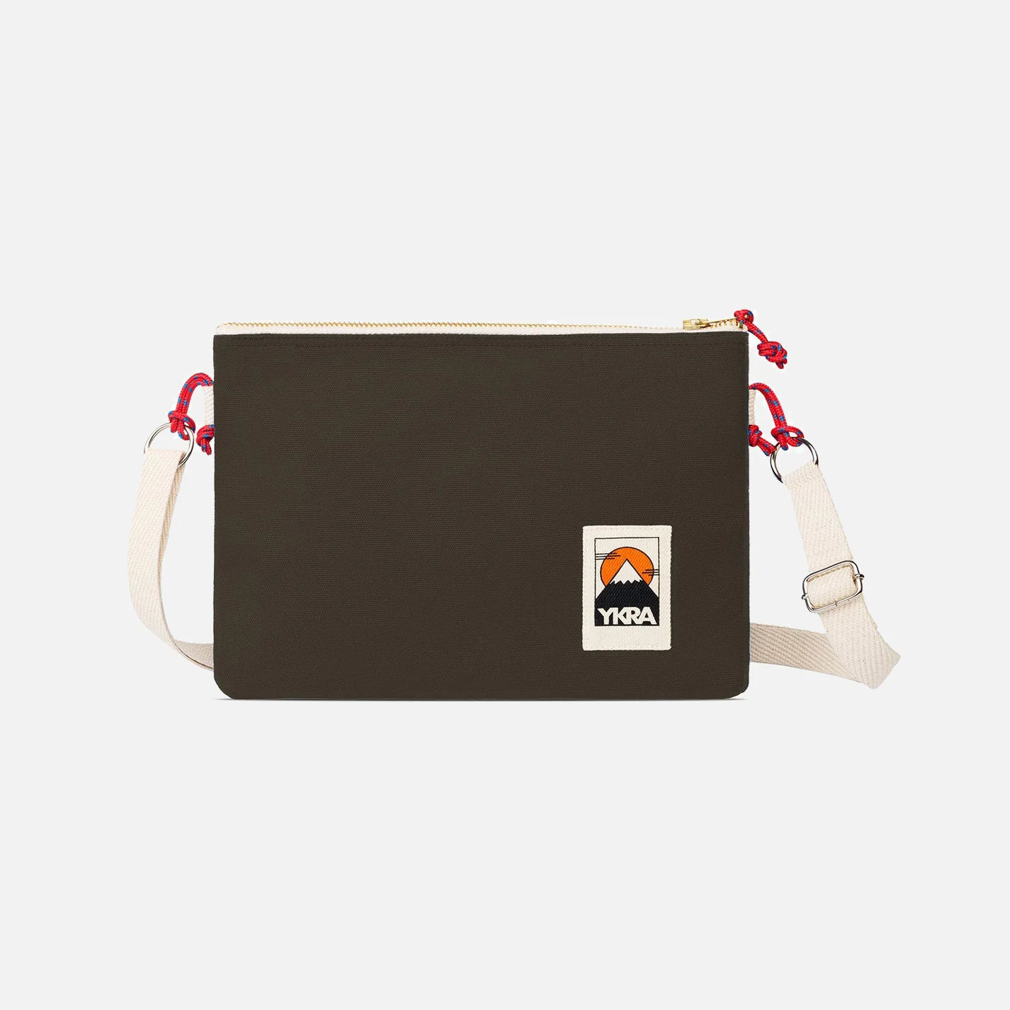 Cotton Canvas Side Pouch Bag - Khaki - Image 3
