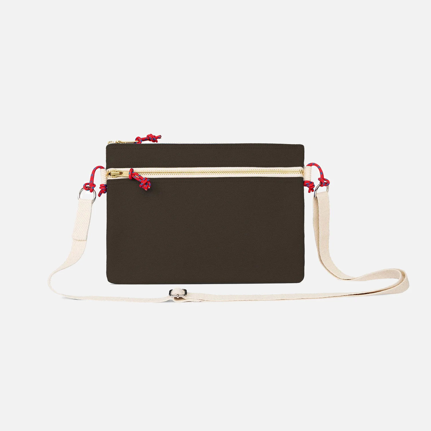 Cotton Canvas Side Pouch Bag - Khaki - Image 5