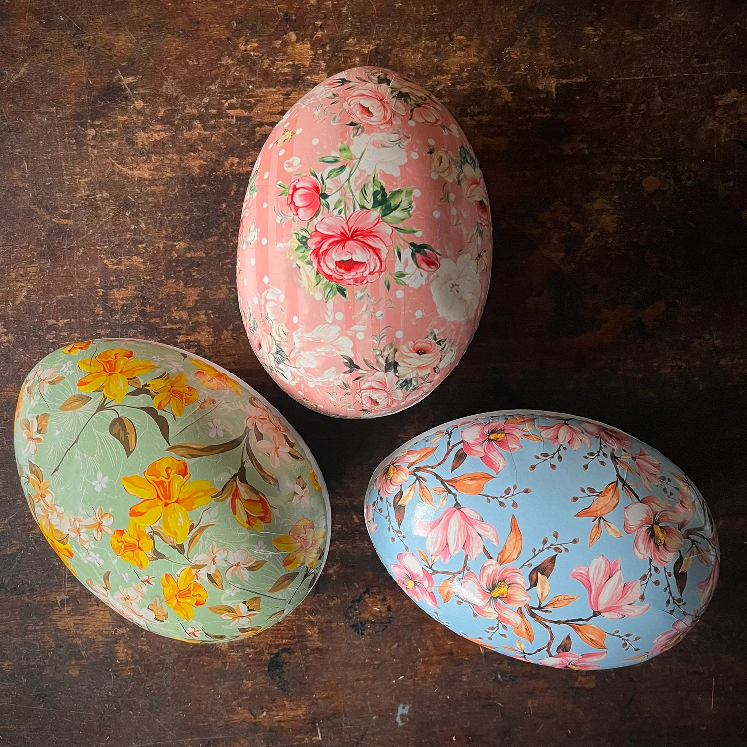 Paper Mache Large Easter Egg - Flowerage - More Options - Image 2