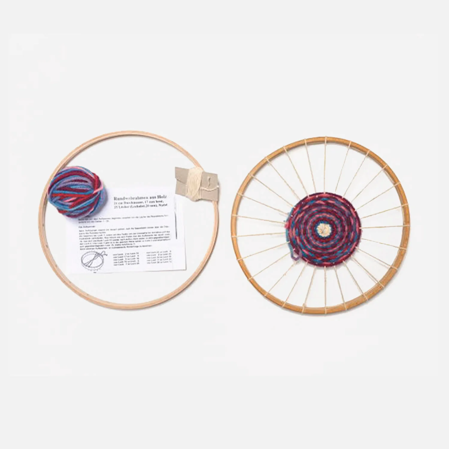 Round Weaving Frame With Wool - Image 6