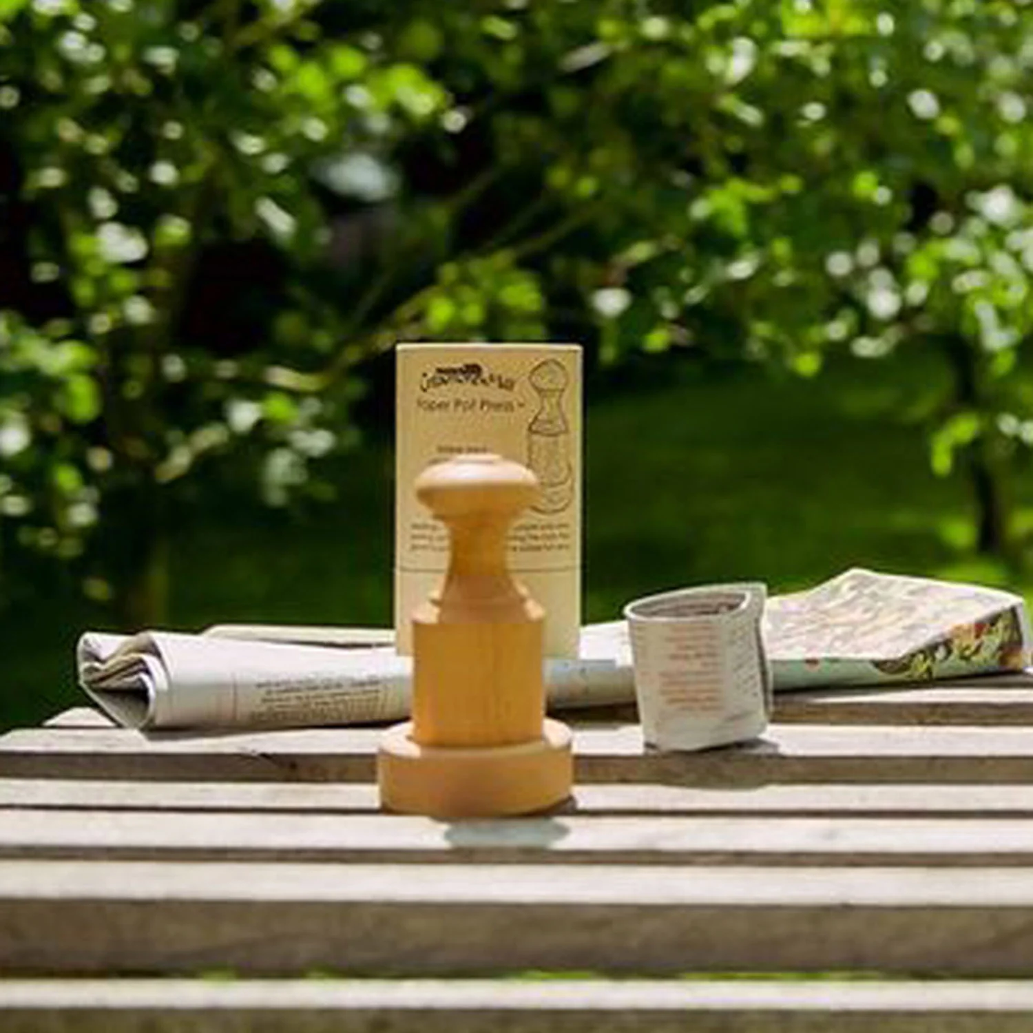 Wooden Paper Pot Press - Image 5