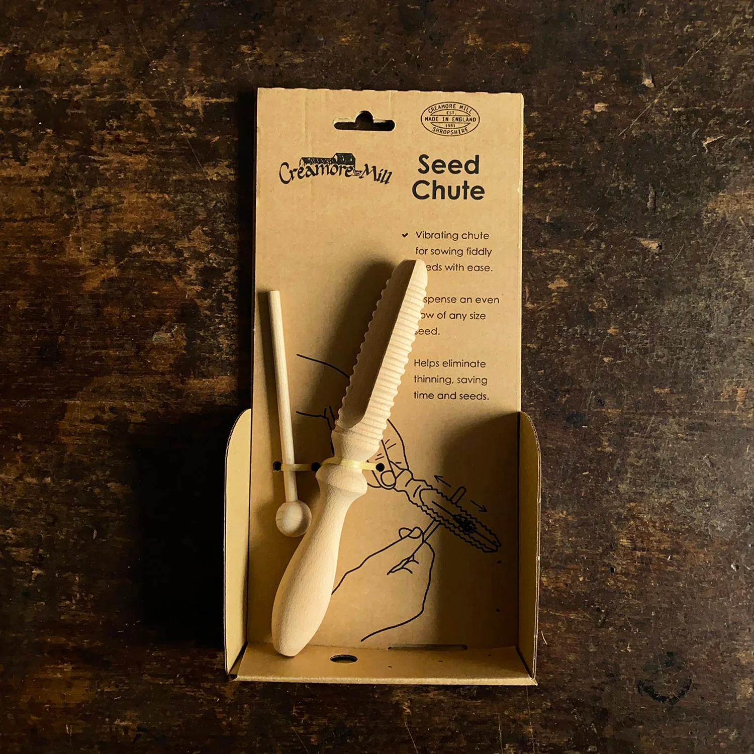 Wooden Seed Chute