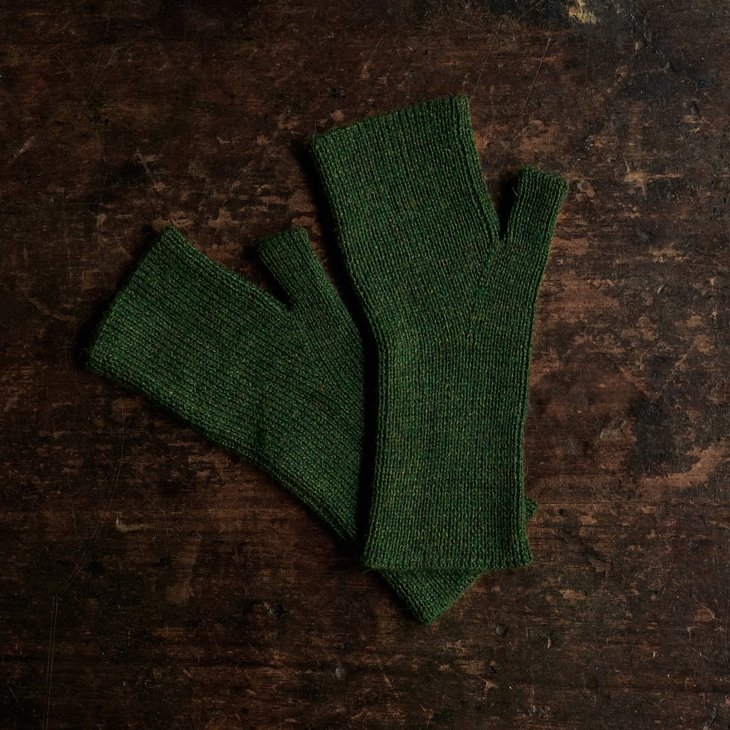 Women's Alpaca Rib Fingerless Gloves - Many Colours - Image 2