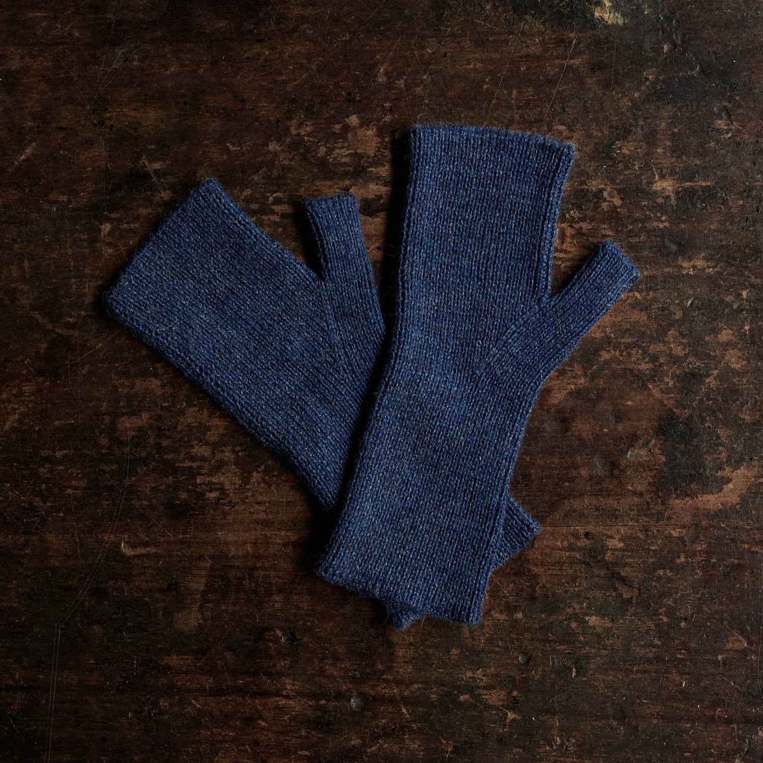 Women's Alpaca Rib Fingerless Gloves - Many Colours - Image 4