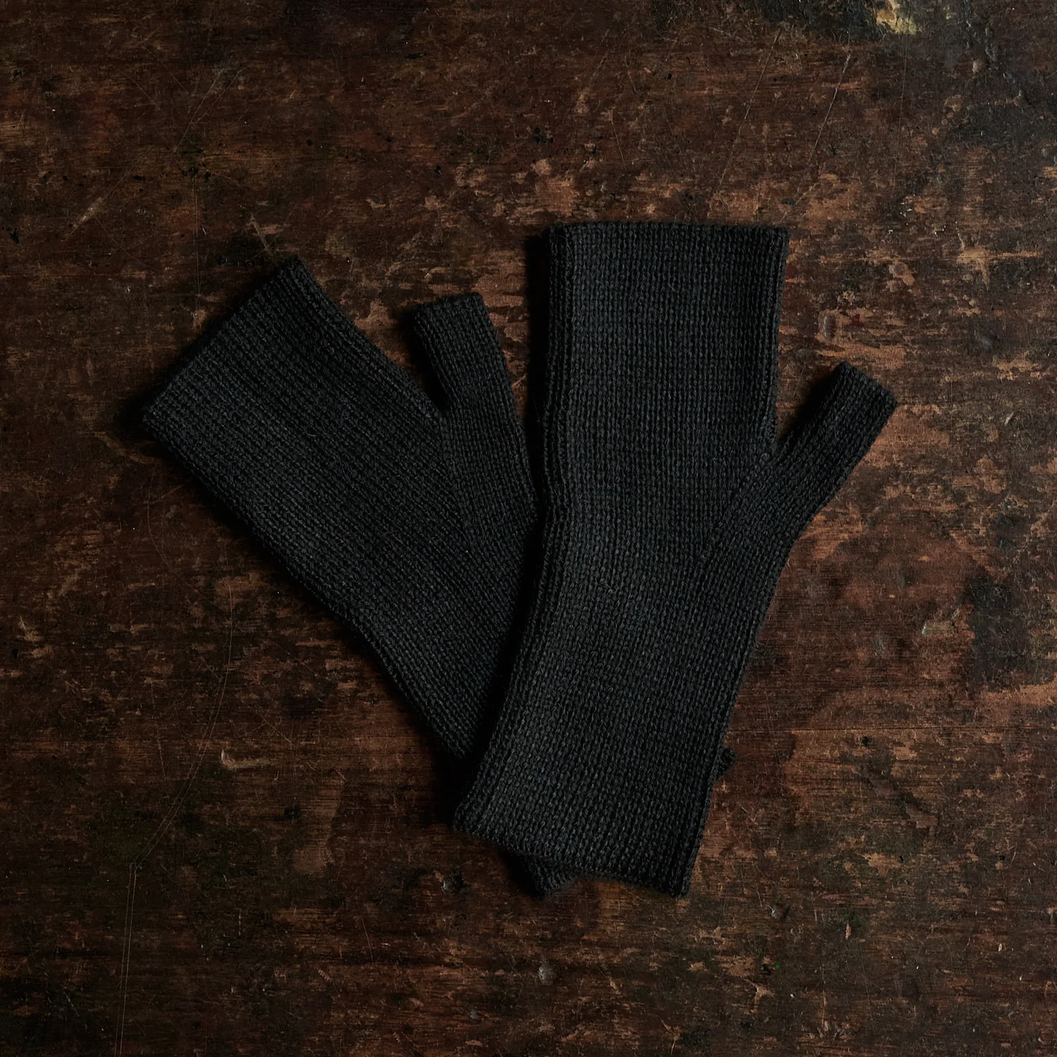 Women's Alpaca Rib Fingerless Gloves - Many Colours - Image 5