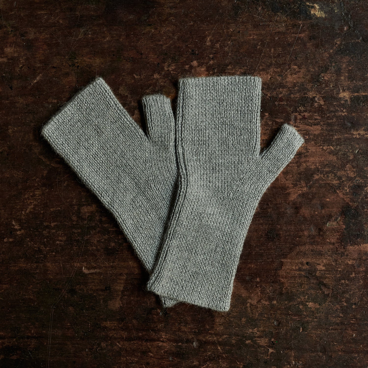 Women's Alpaca Rib Fingerless Gloves - Many Colours - Image 6