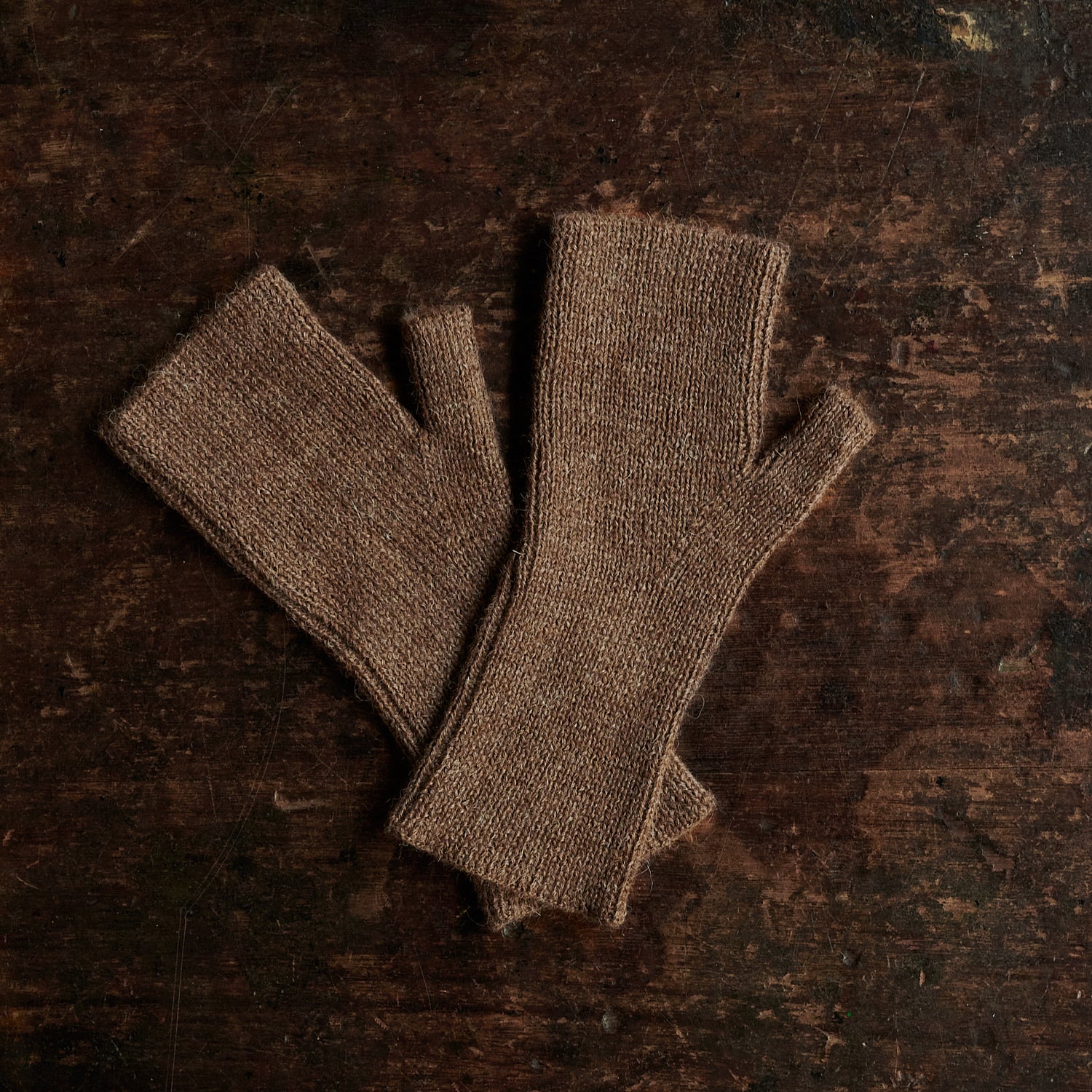 Women's Alpaca Rib Fingerless Gloves - Many Colours - Image 8