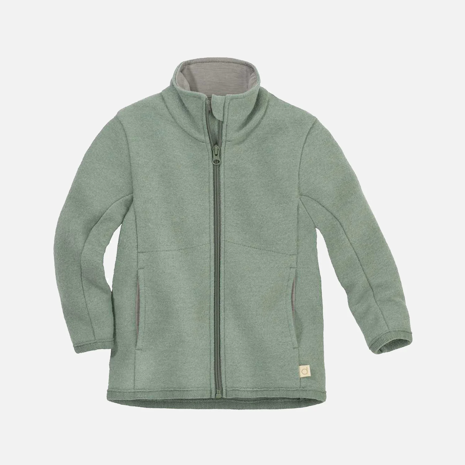 Baby & Kids Light Weight Boiled Merino Wool Zip Jacket - Jade