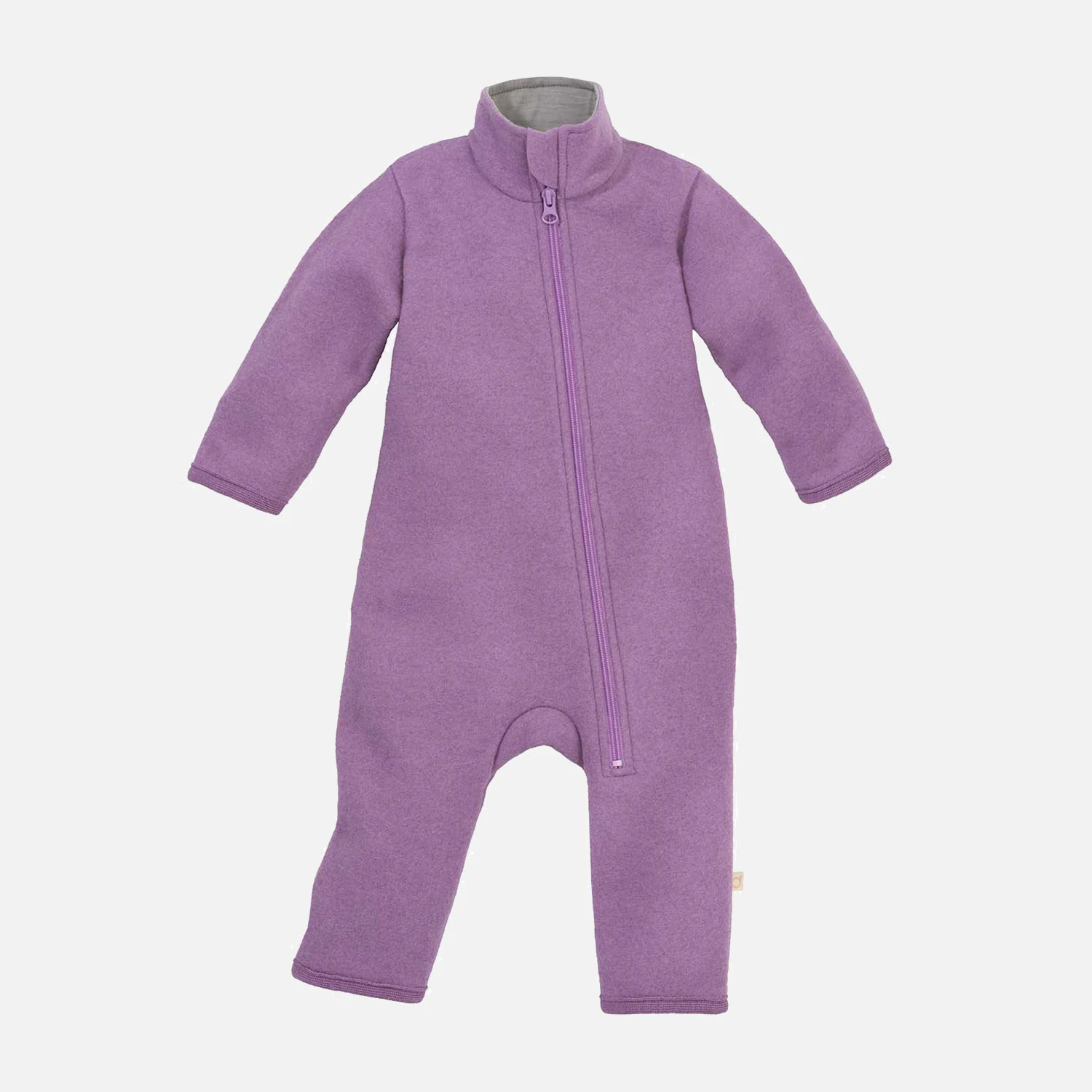 Baby & Kids Light Weight Boiled Wool Zip Overall - Lilac
