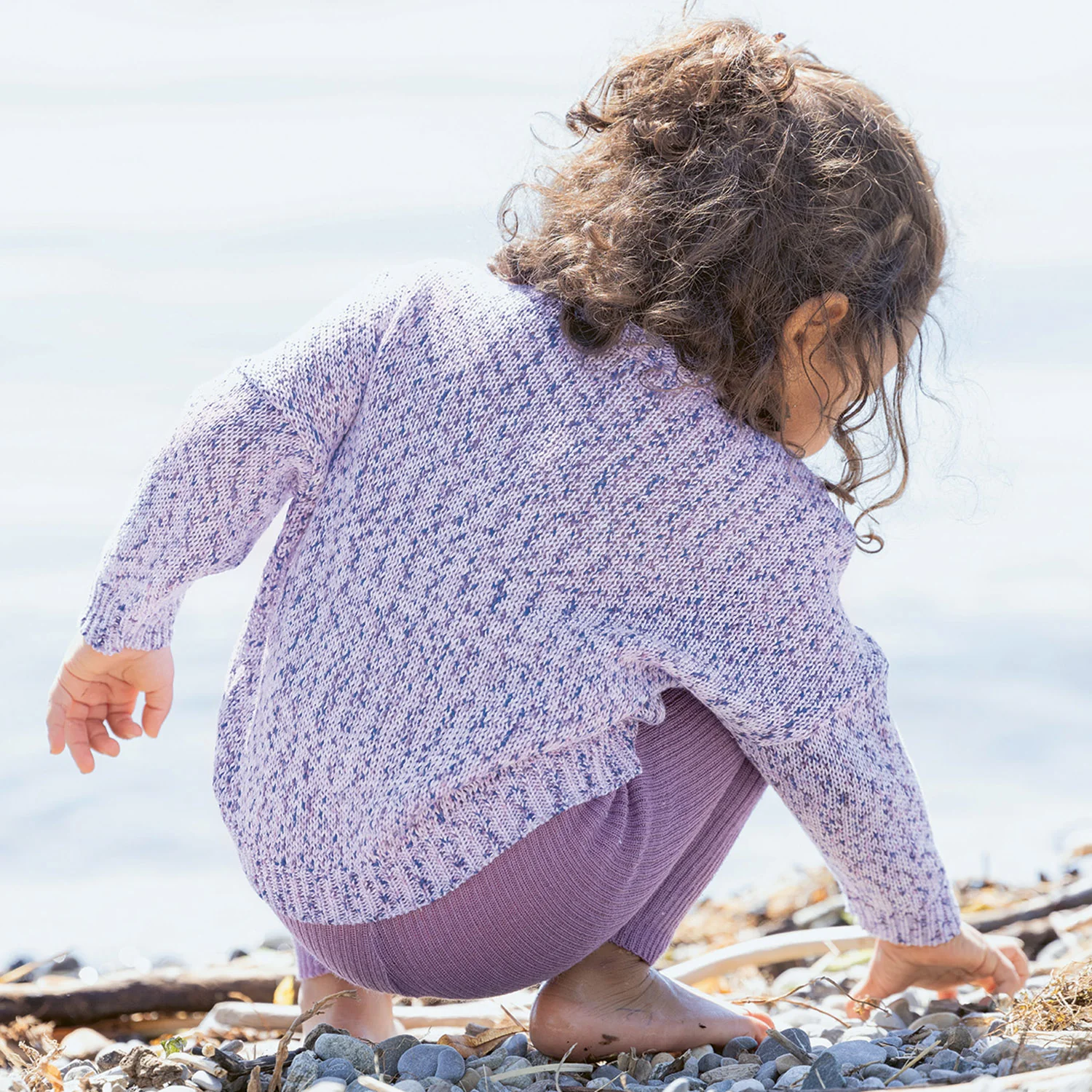 Baby & Kids Light Weight Merino Wool Leggings/Trousers - Lilac - Image 4