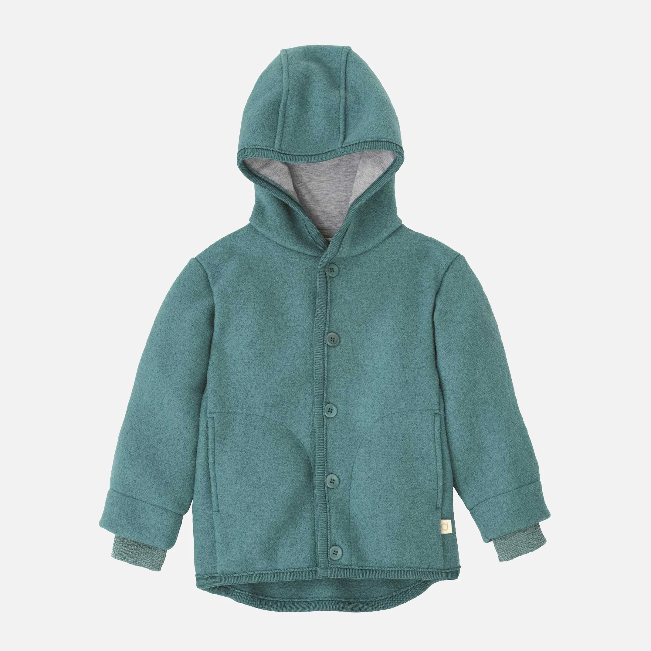 Baby & Kids Boiled Merino Wool Jacket - Eucalyptus - Image 4