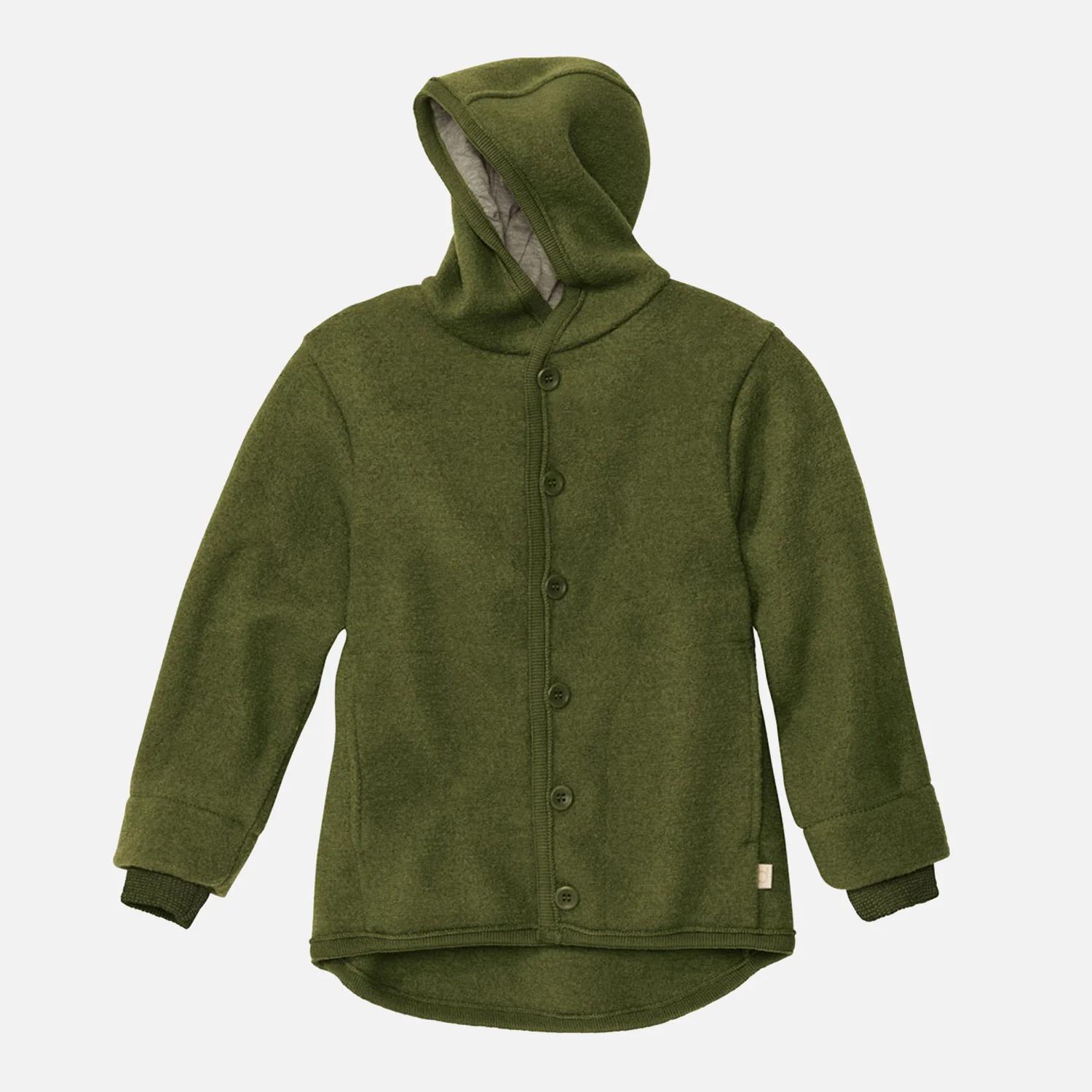 Baby & Kids Boiled Merino Wool Jacket - Olive - Image 4